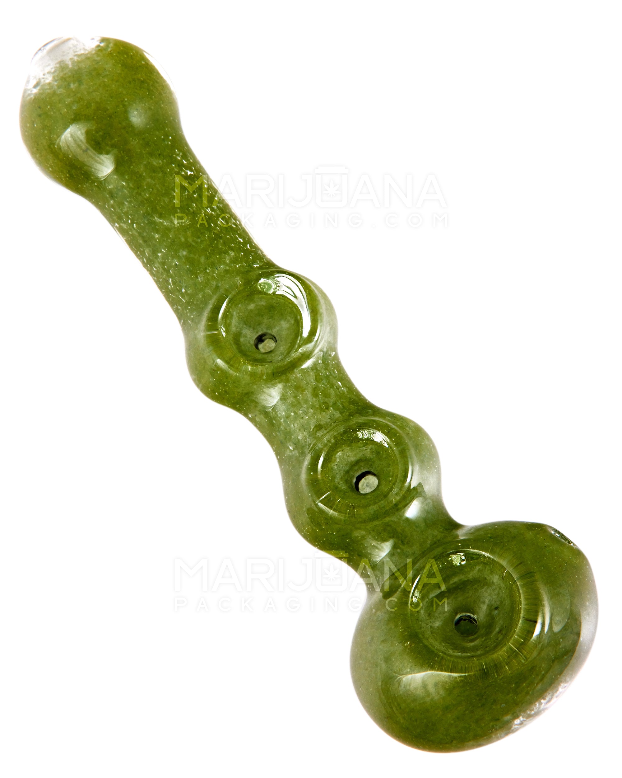 Triple Bowl | Frit Spoon Hand Pipe | 5.5in Long - Glass - Assorted - 8