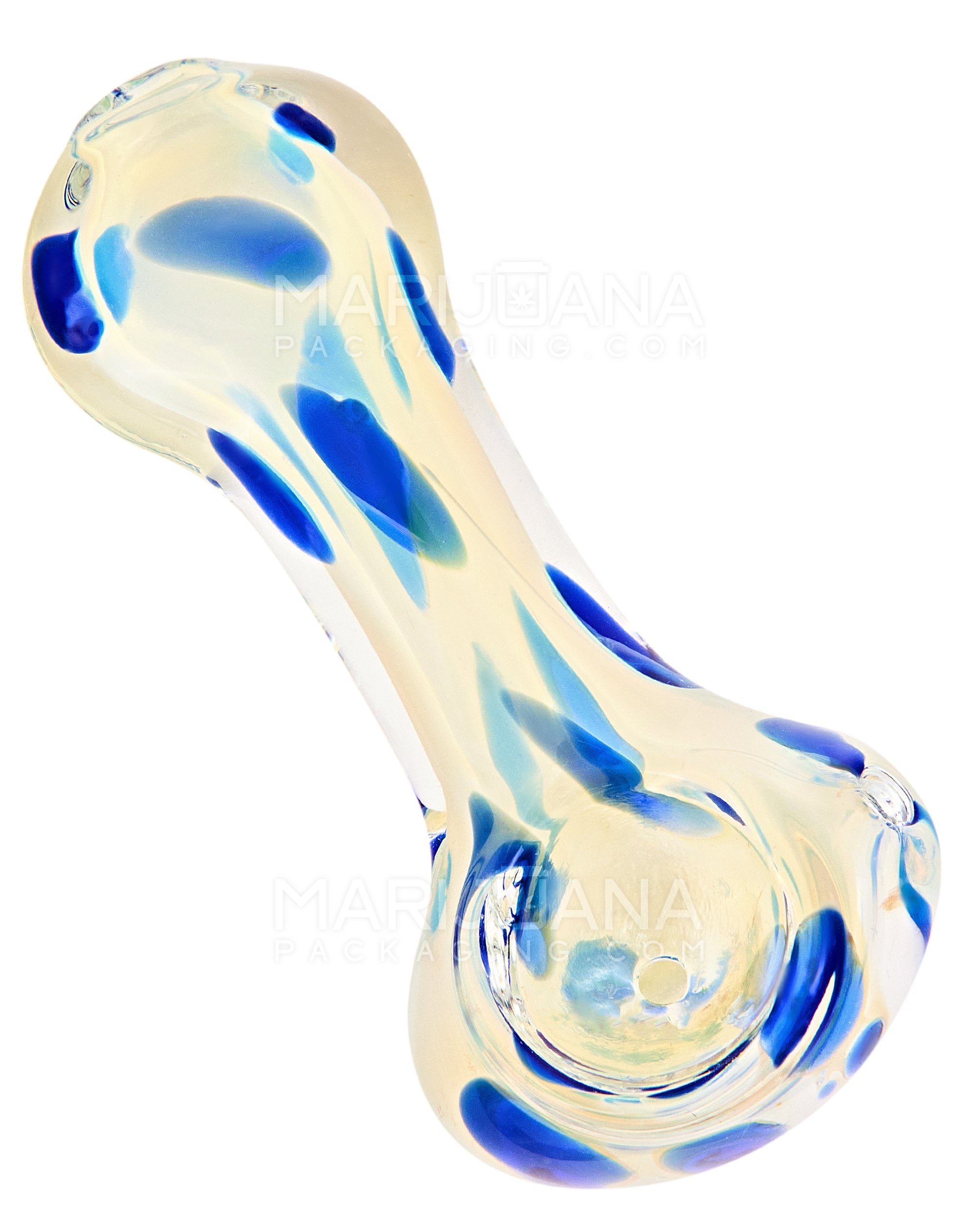 Speckled & Gold Fumed Spoon Hand Pipe | 3in Long - Glass - Assorted - 1