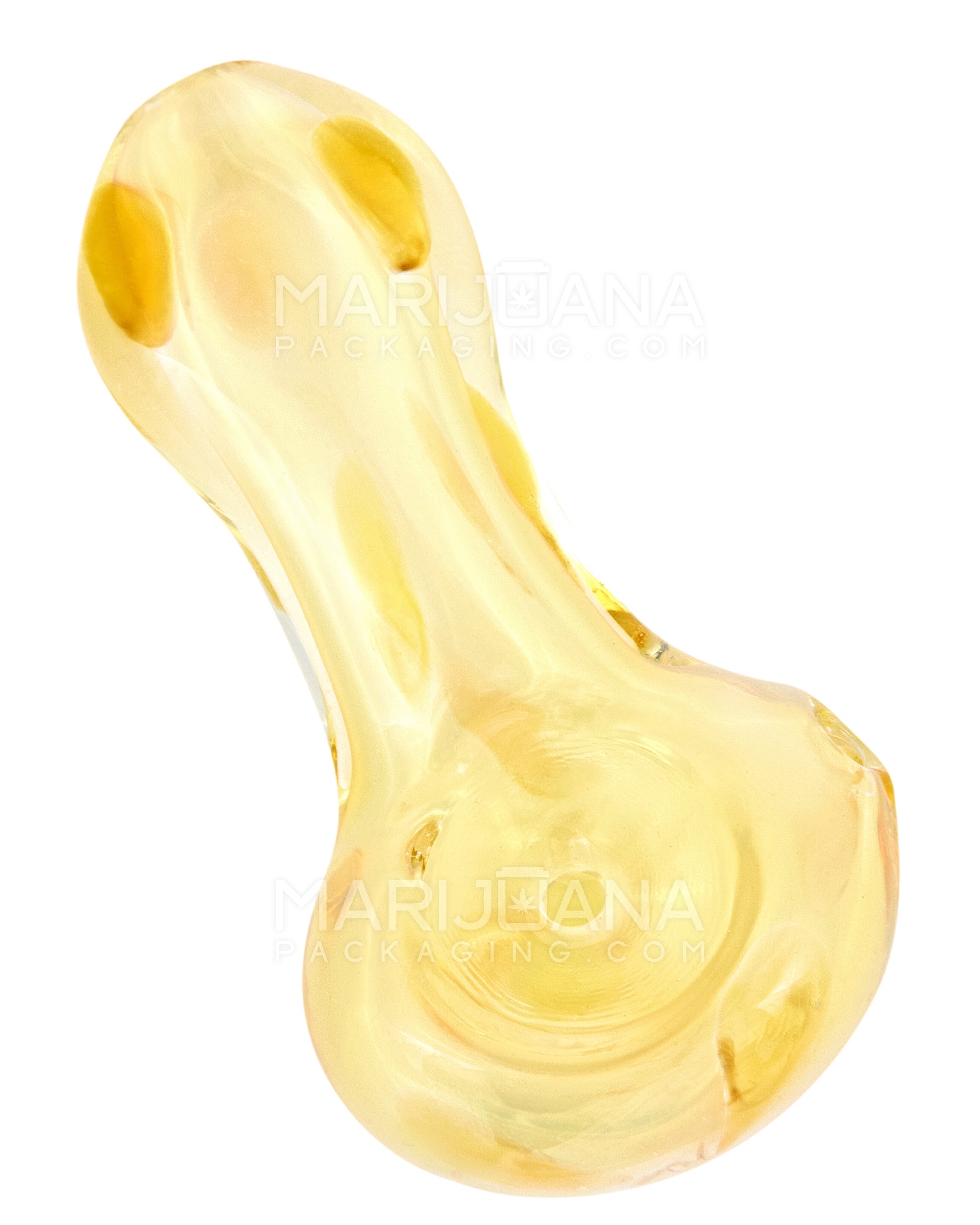 Speckled & Gold Fumed Spoon Hand Pipe | 3in Long - Glass - Assorted - 7