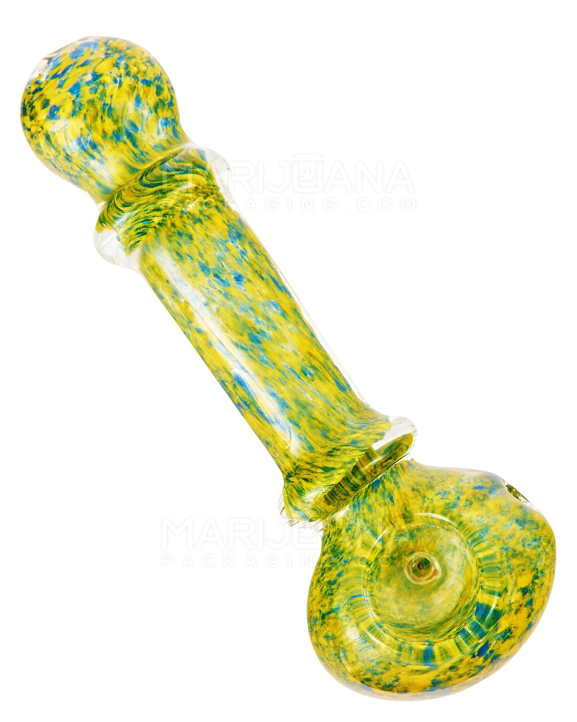 Frit Ringed Spoon Hand Pipe | 3.5in Long - Glass - Assorted - 1