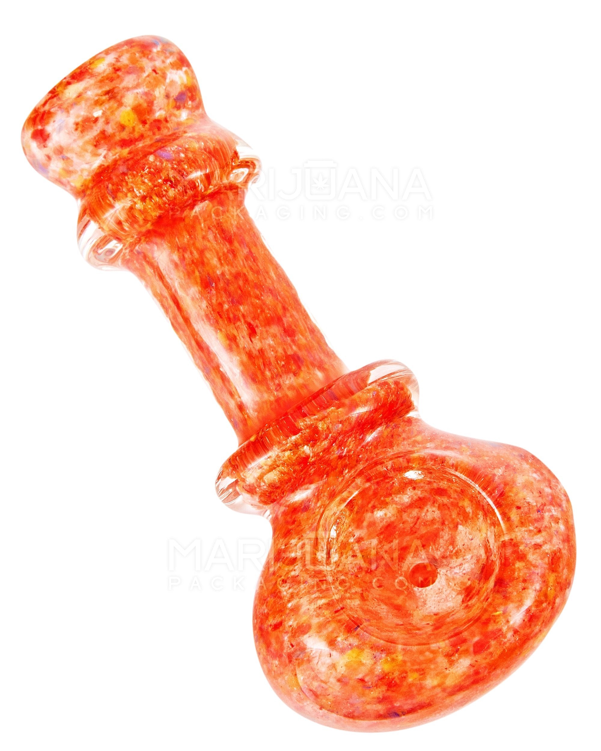 Frit Ringed Spoon Hand Pipe | 3.5in Long - Glass - Assorted - 11