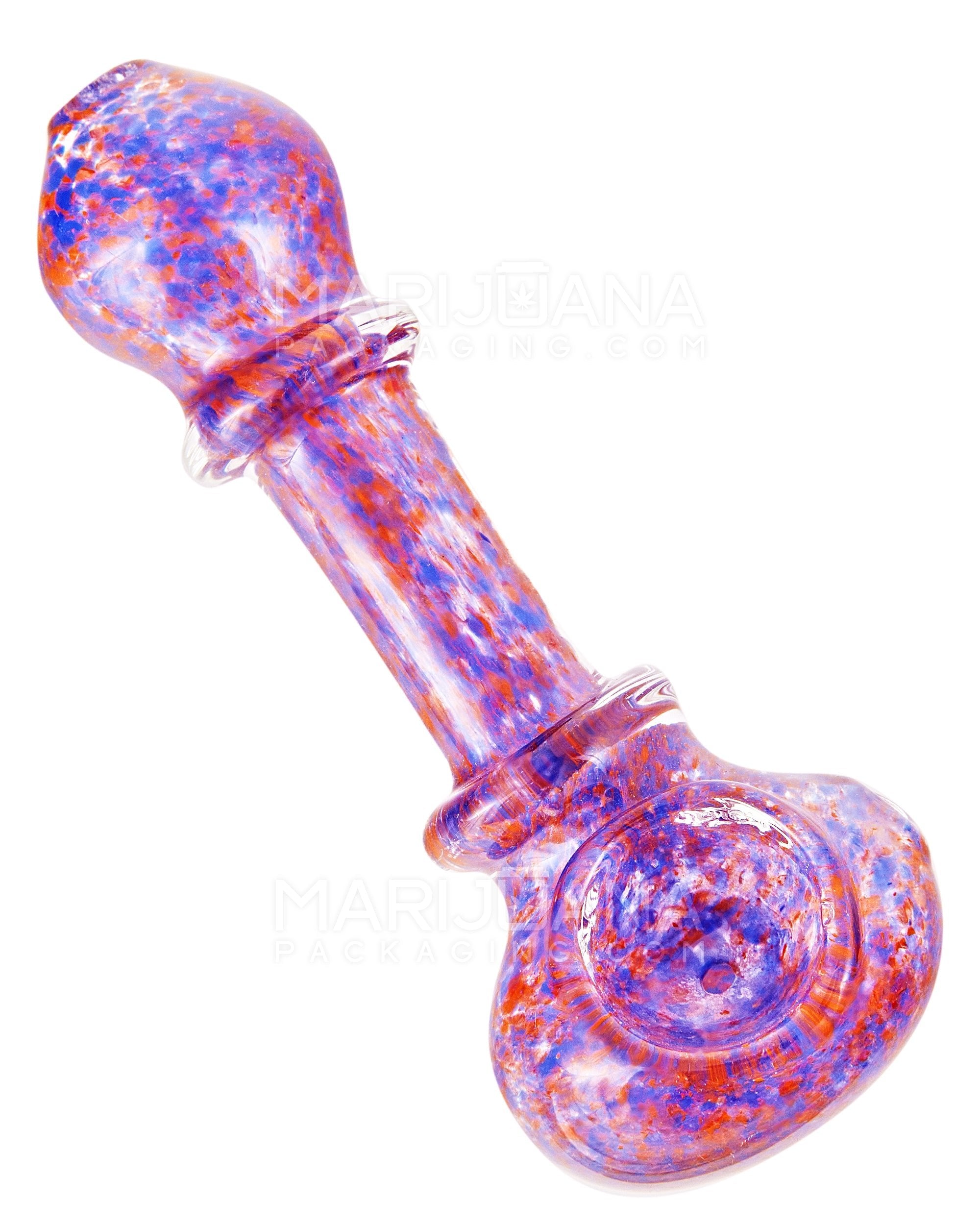 Frit Ringed Spoon Hand Pipe | 3.5in Long - Glass - Assorted - 7