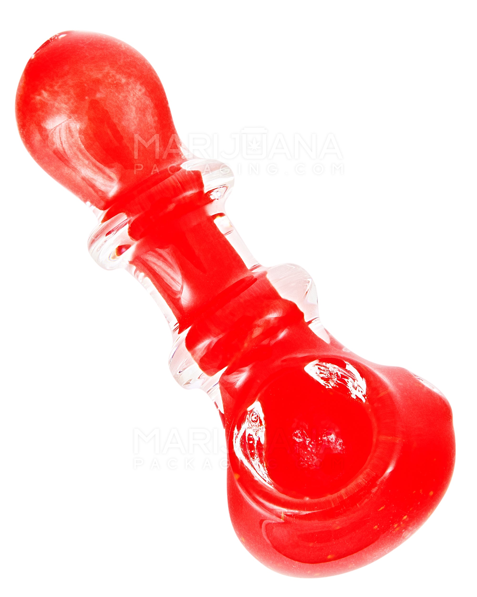 Frit Ringed Spoon Hand Pipe | 3.5in Long - Glass - Assorted - 12