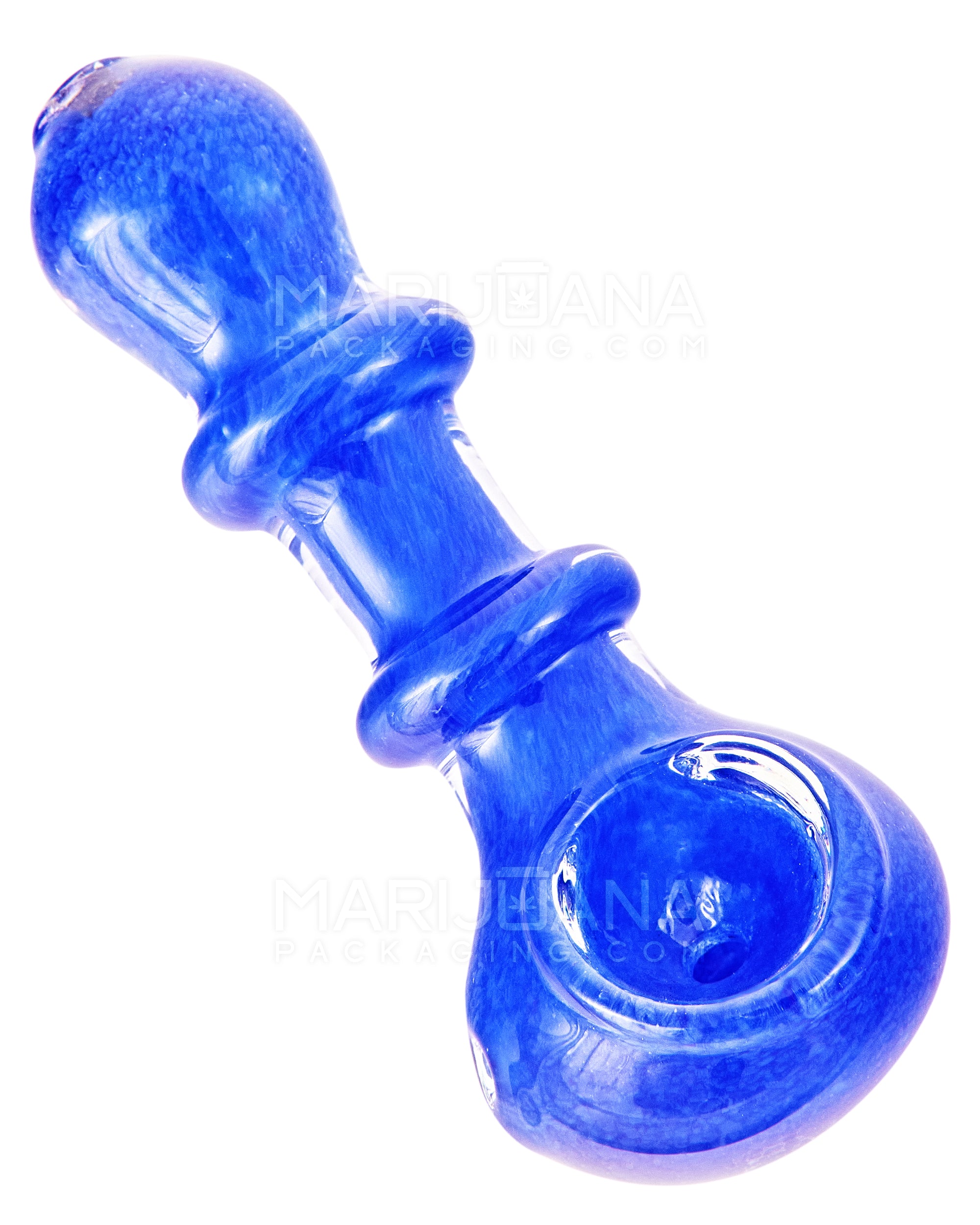 Frit Ringed Spoon Hand Pipe | 3.5in Long - Glass - Assorted - 8