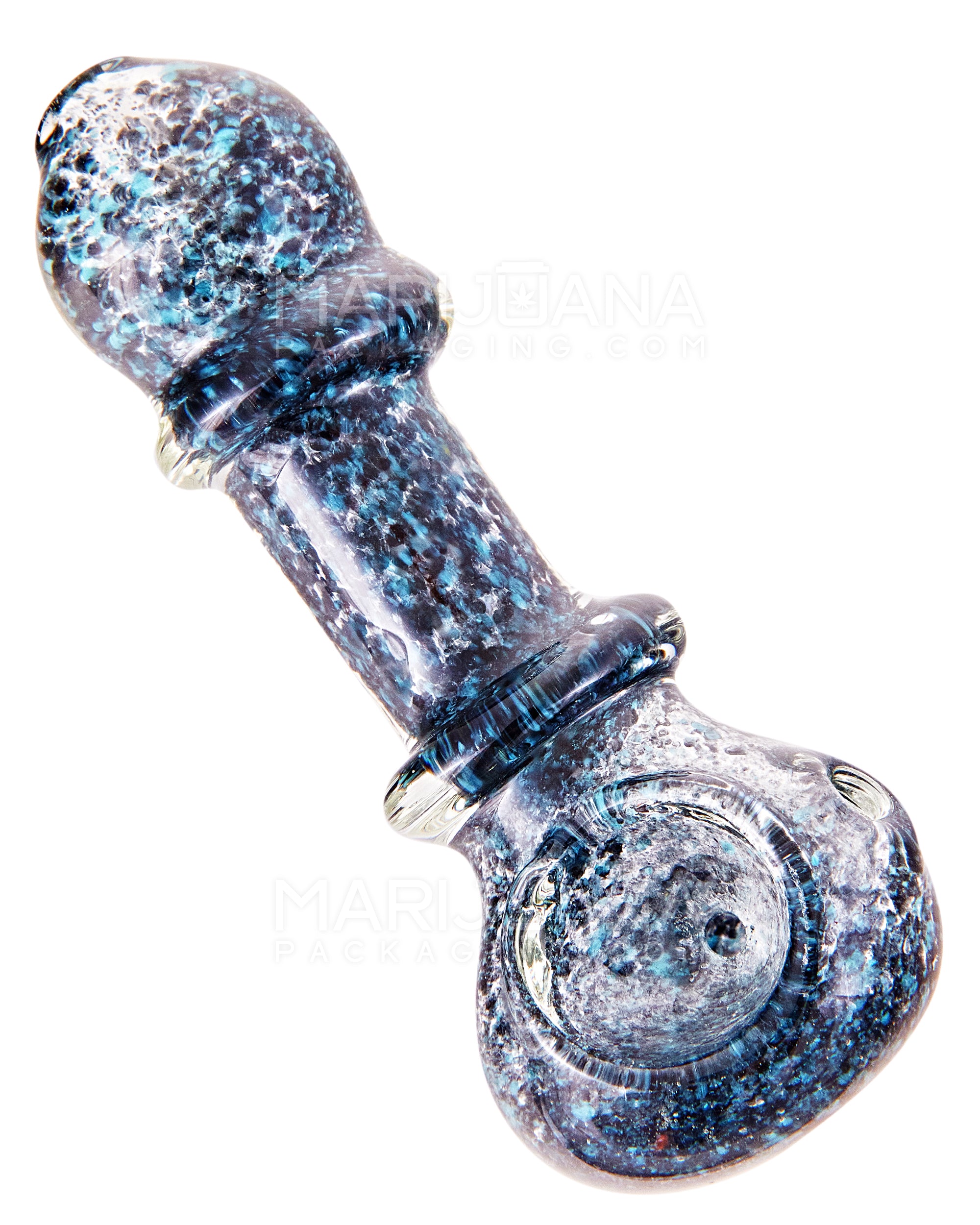 Frit Ringed Spoon Hand Pipe | 3.5in Long - Glass - Assorted - 9