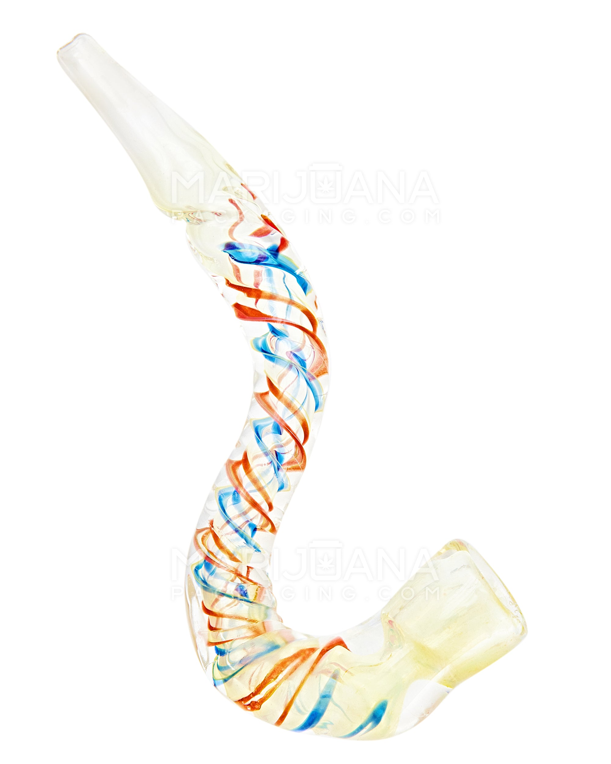 Spiral Sherlock Hand Pipe | 4in Long - Glass - Assorted - 1