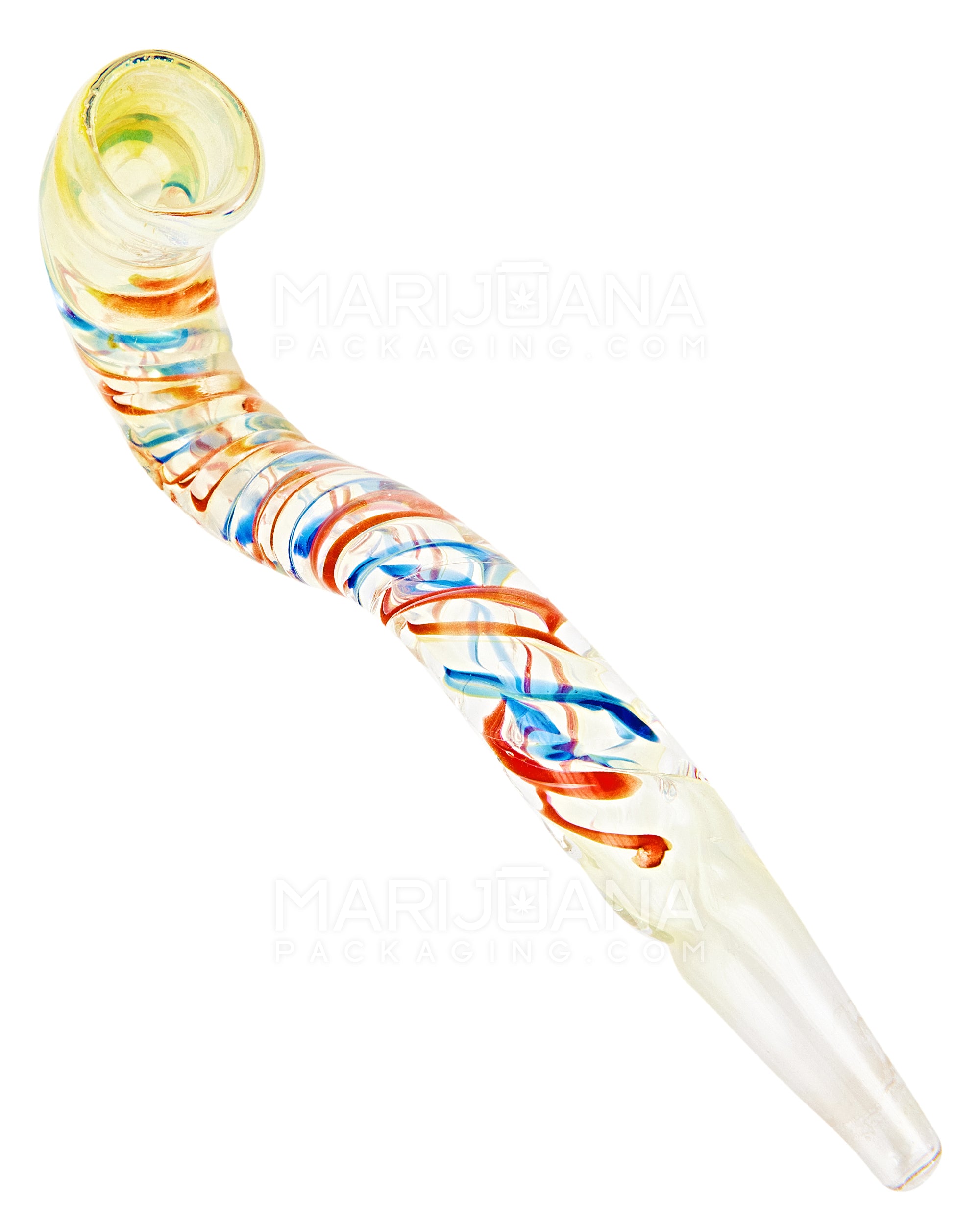 Spiral Sherlock Hand Pipe | 4in Long - Glass - Assorted - 2