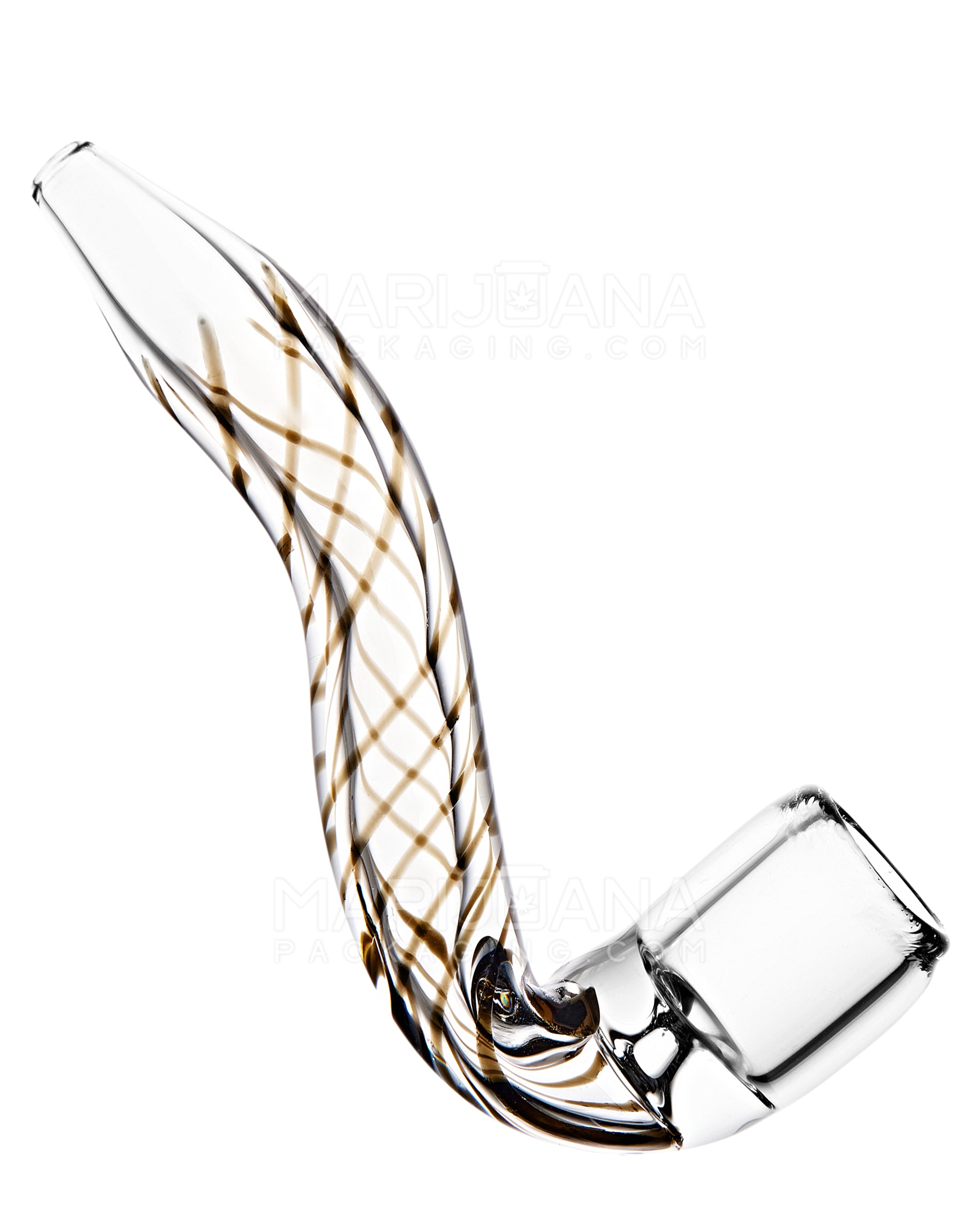 Spiral Sherlock Hand Pipe | 4in Long - Glass - Assorted - 5