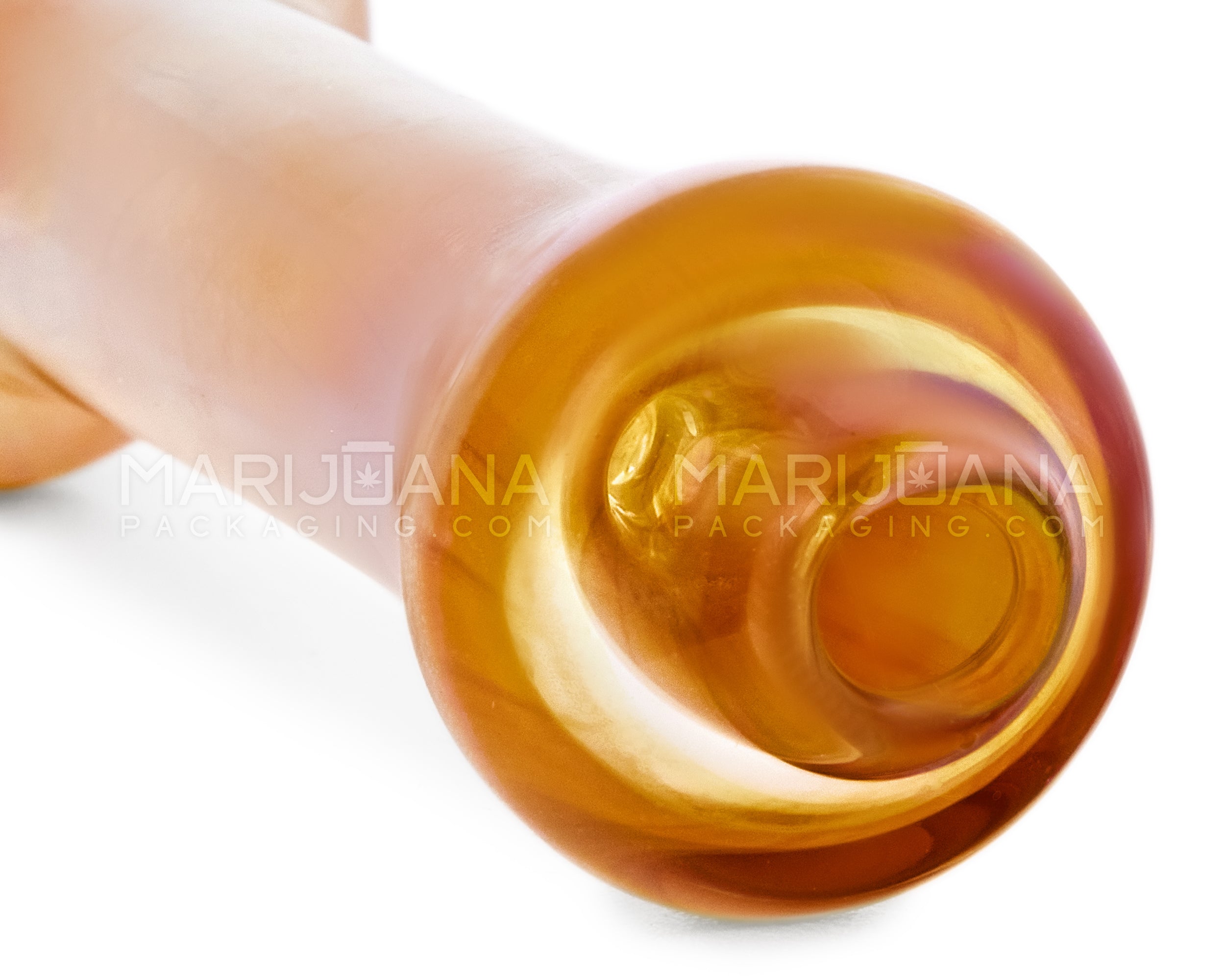 Gold Fumed Spoon Hand Pipe | 4.5in Long - Glass - Gold - 3