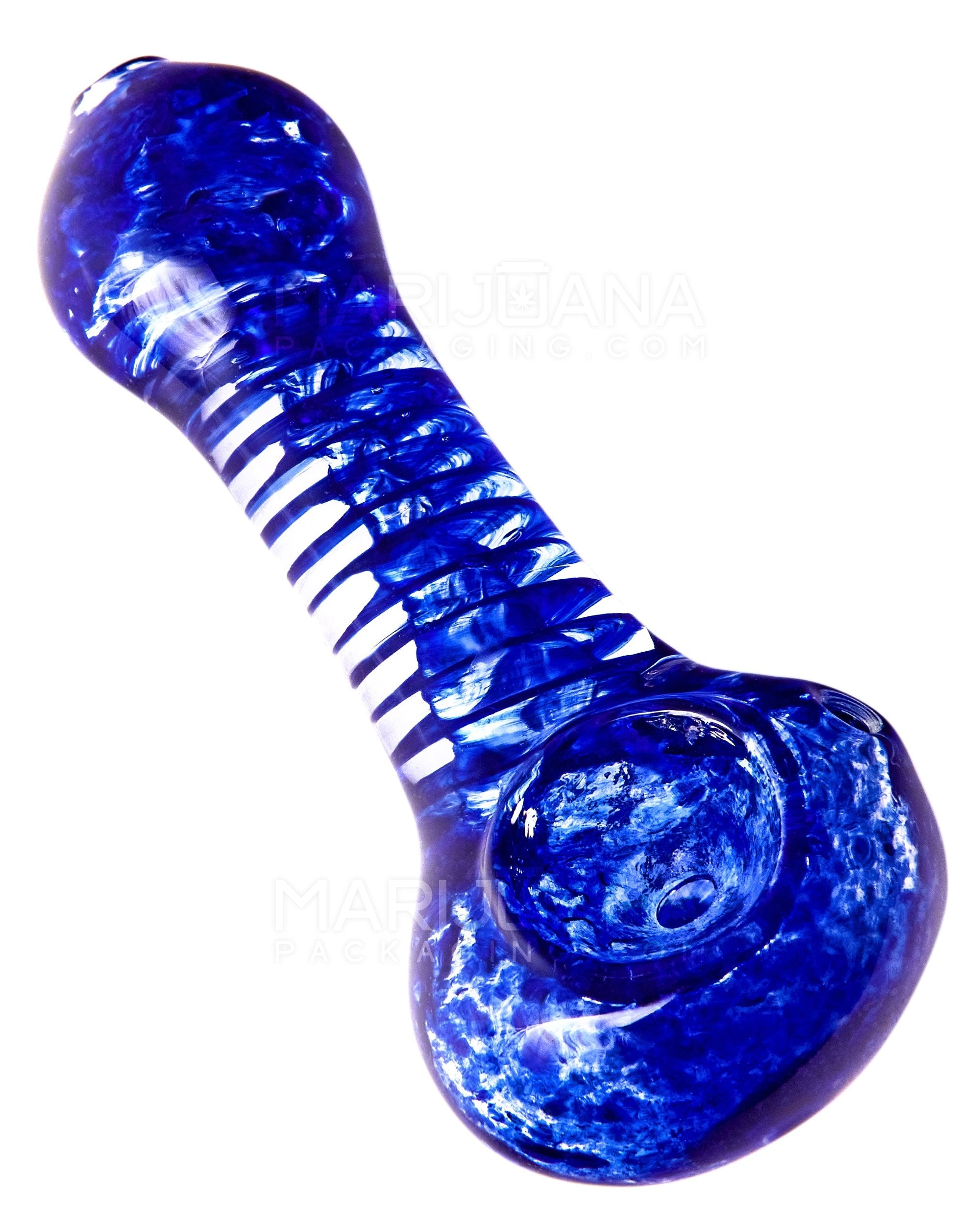 Spiral & Frit Spoon Hand Pipe | 3.5in Long - Glass - Assorted - 1