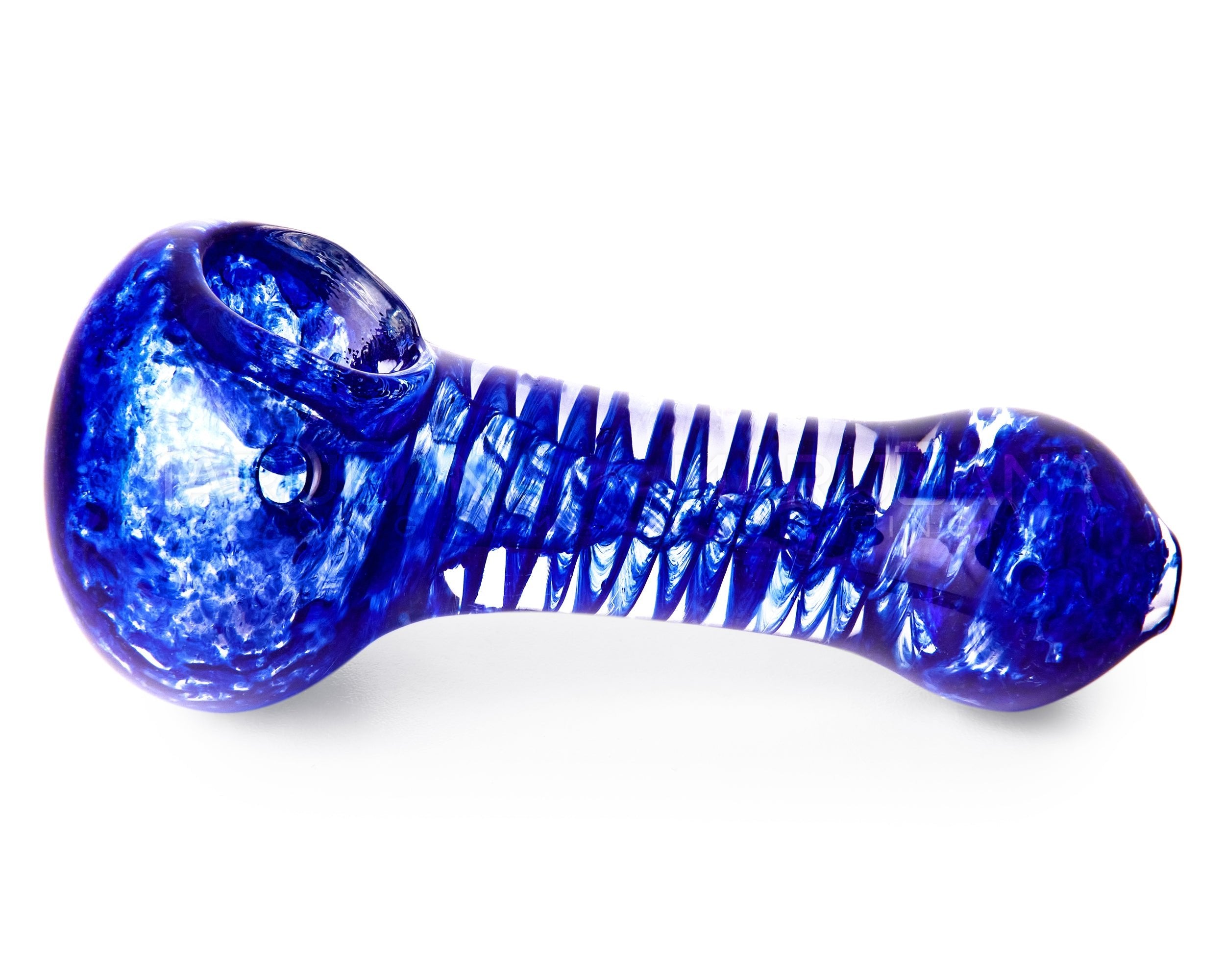 Spiral & Frit Spoon Hand Pipe | 3.5in Long - Glass - Assorted - 5