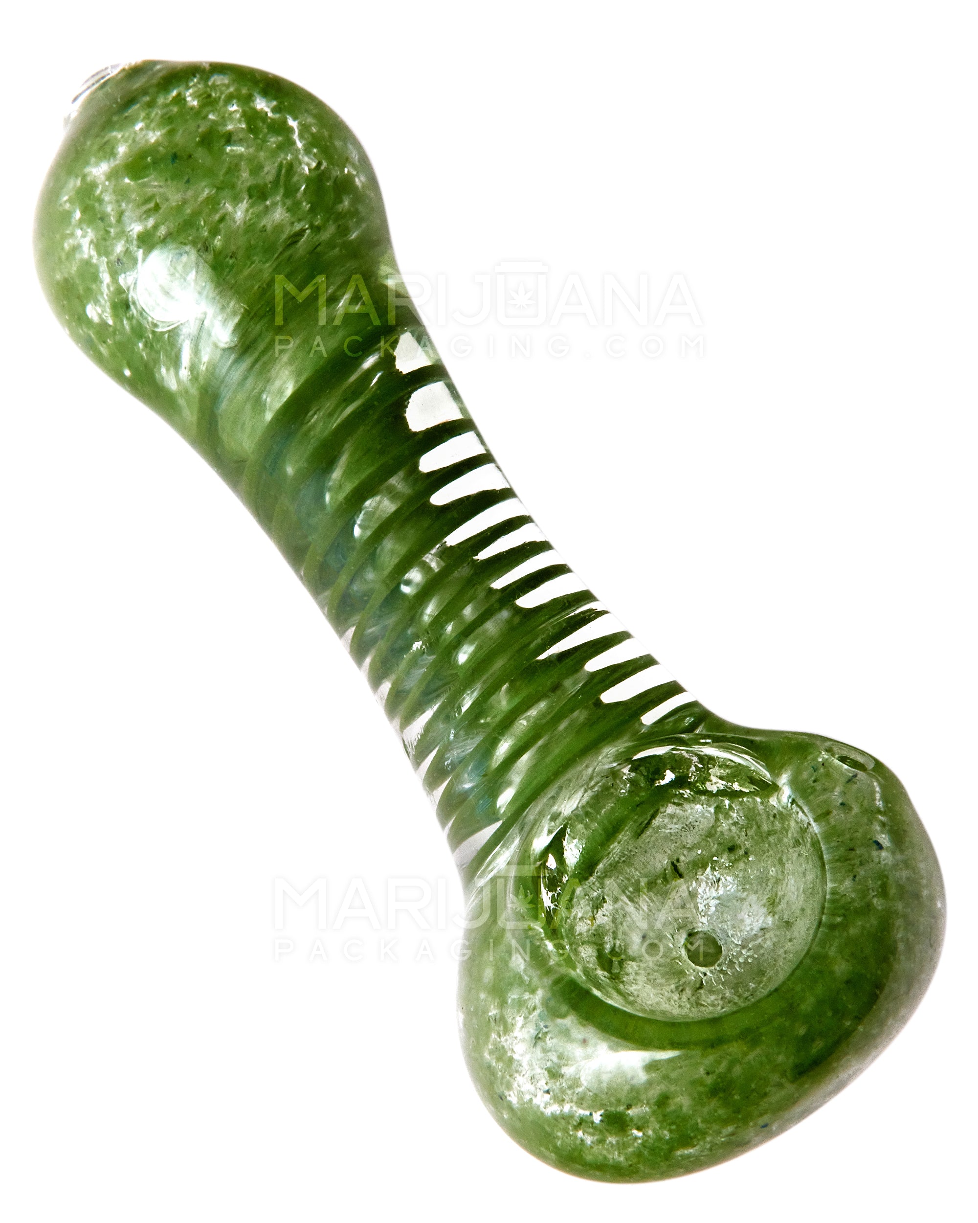 Spiral & Frit Spoon Hand Pipe | 3.5in Long - Glass - Assorted - 6