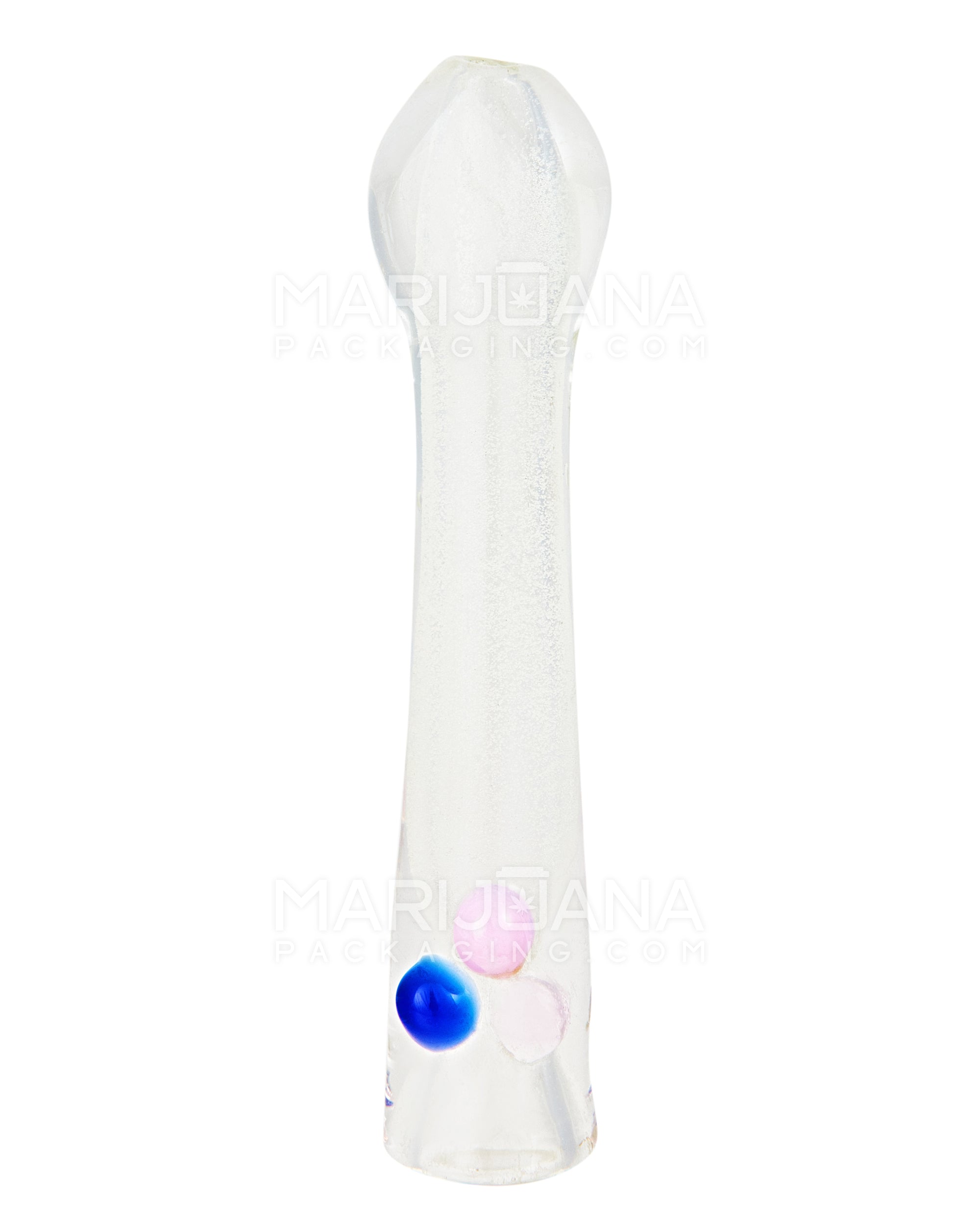Glow-in-the-Dark | Spiral Chillum Hand Pipe | 3.5in Long - Glass - Assorted - 9