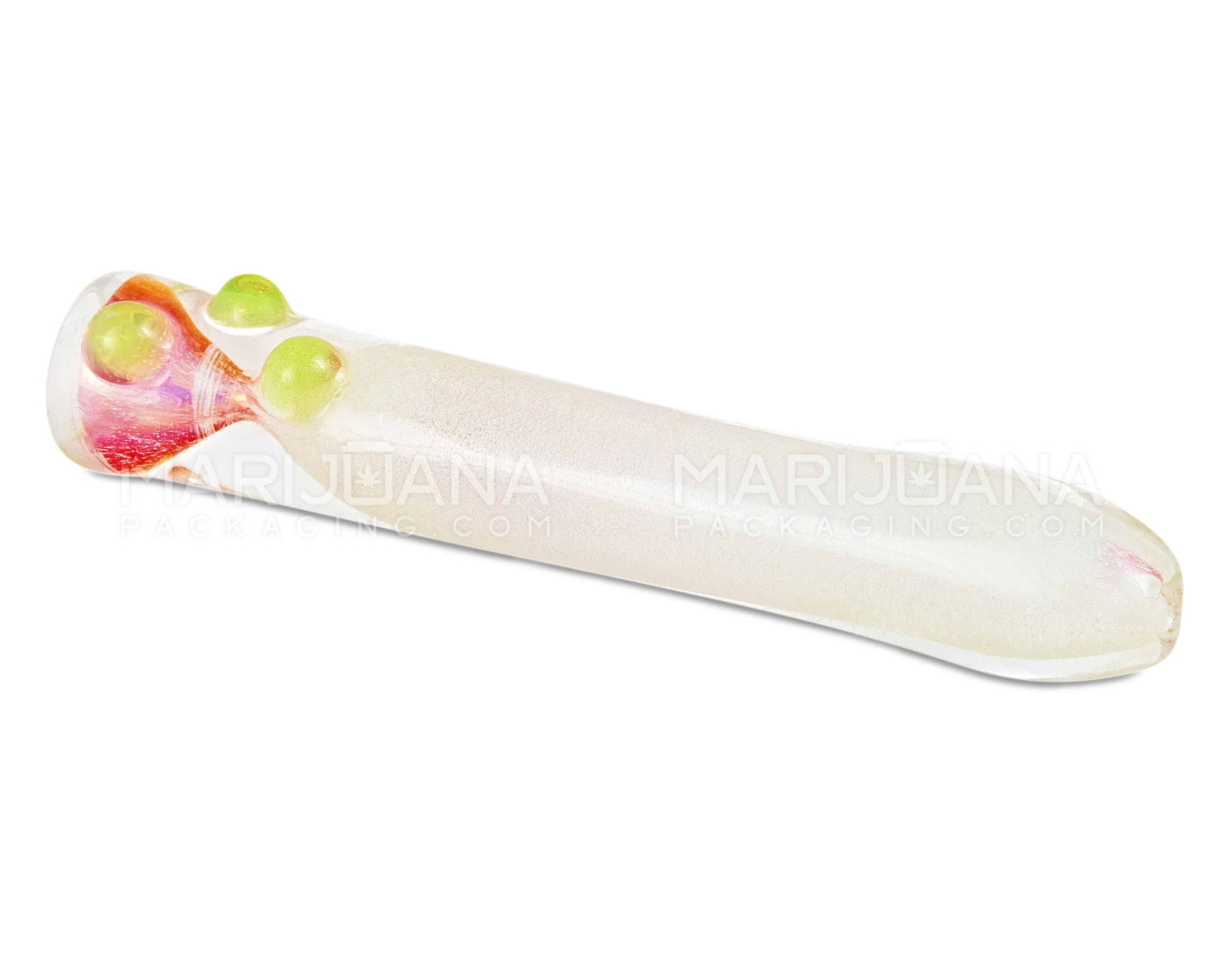 Glow-in-the-Dark | Spiral Chillum Hand Pipe | 3.5in Long - Glass - Assorted - 5