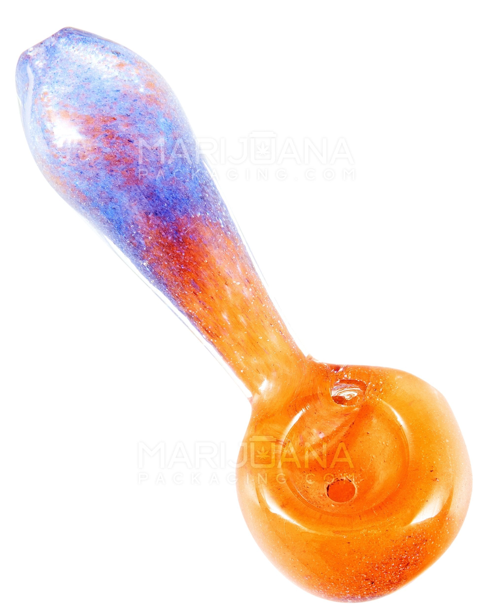 4 Inch Dual Color Frit Spoon Glass Weed Pipe Weed Bowl