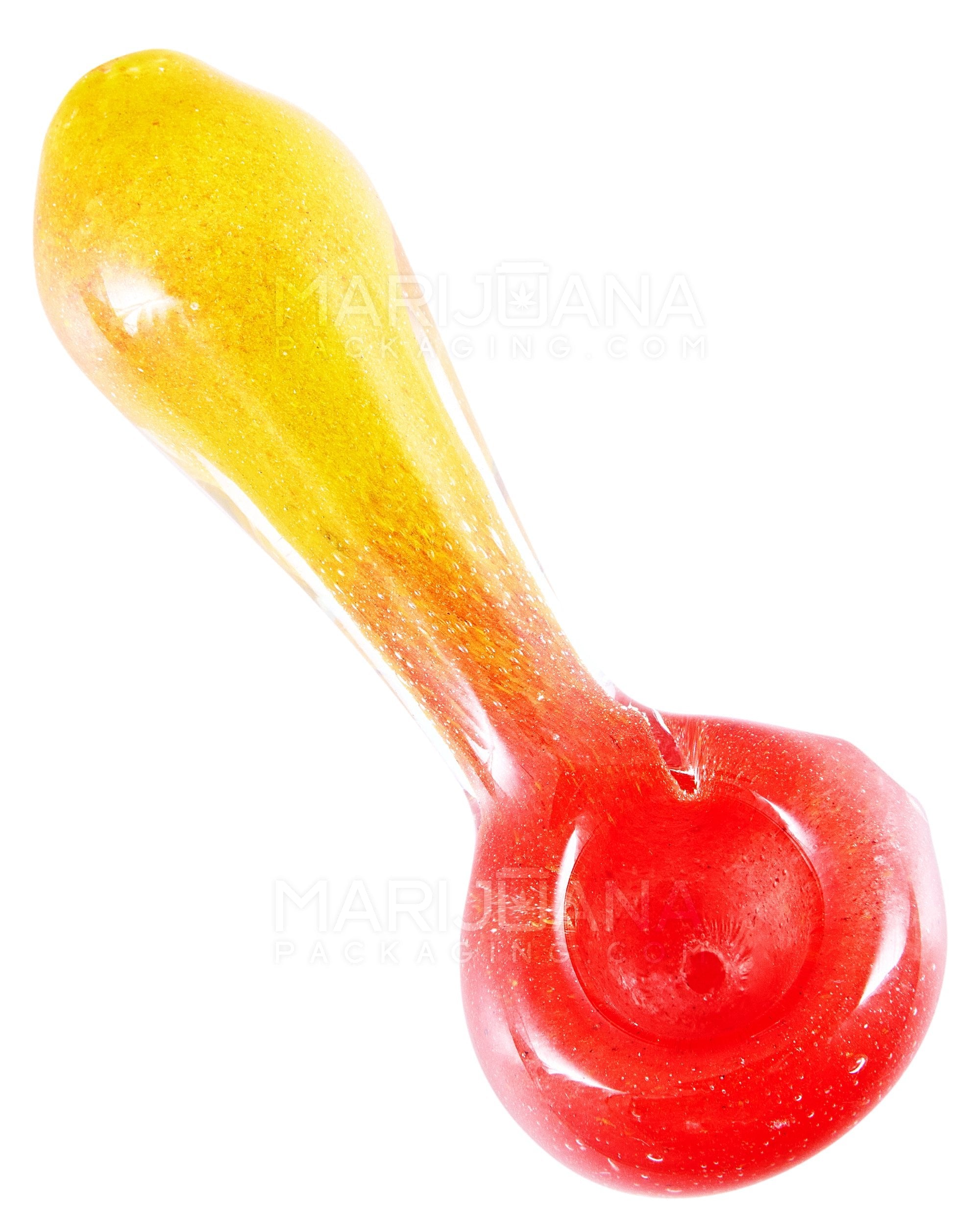 Dual Color Frit Spoon Hand Pipe | 4in Long - Glass - Assorted - 9