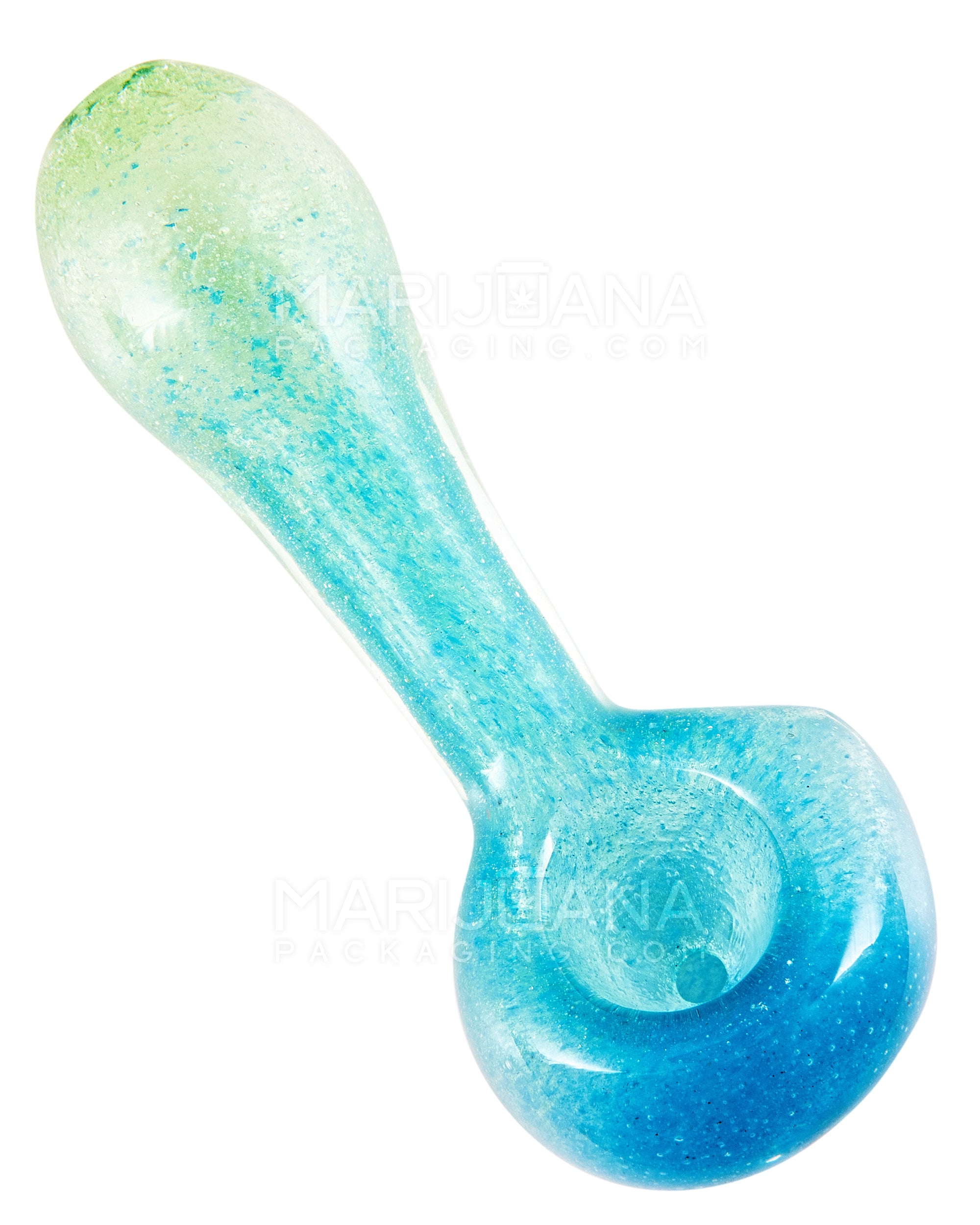 Dual Color Frit Spoon Hand Pipe | 4in Long - Glass - Assorted - 10