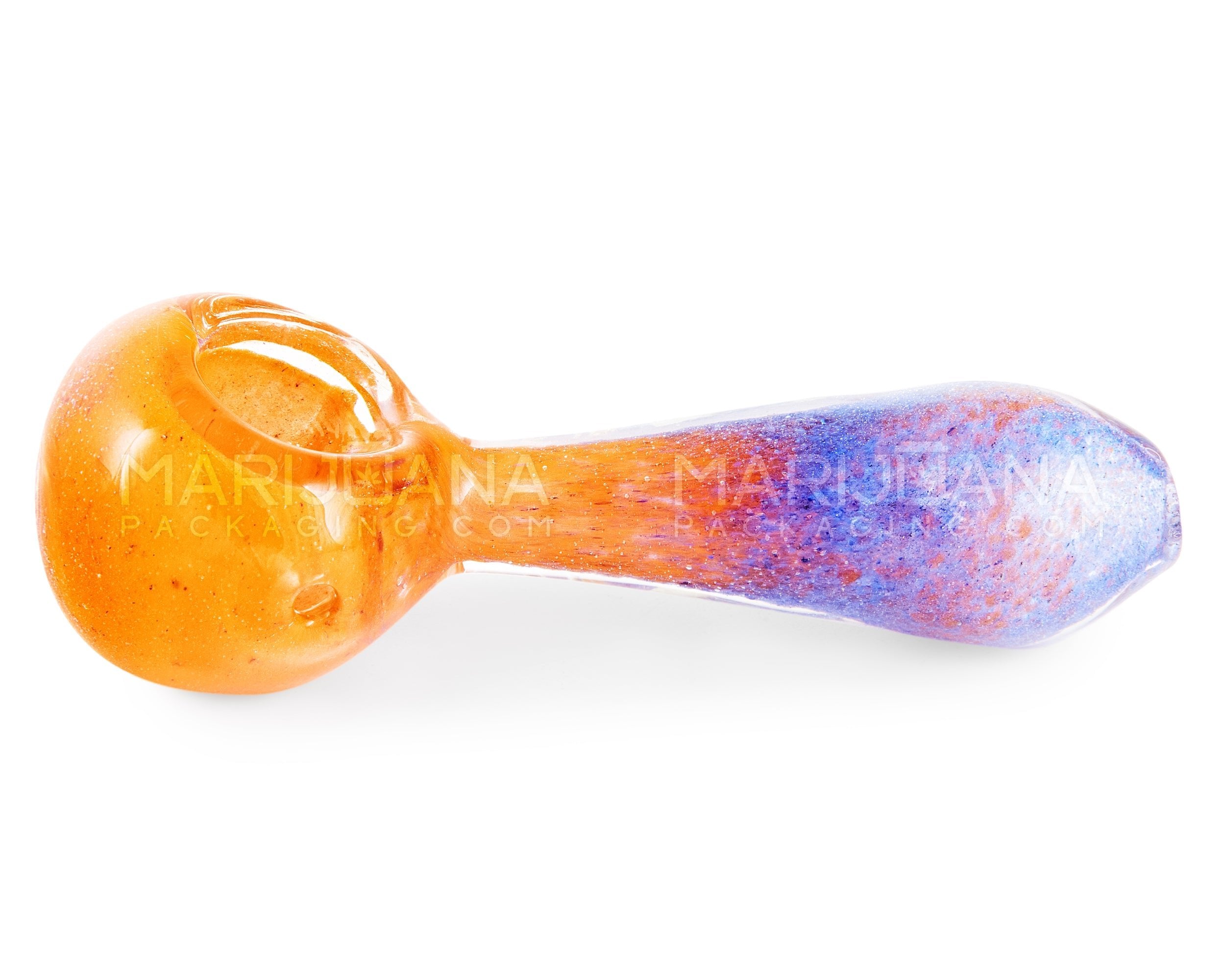 Dual Color Frit Spoon Hand Pipe | 4in Long - Glass - Assorted - 5