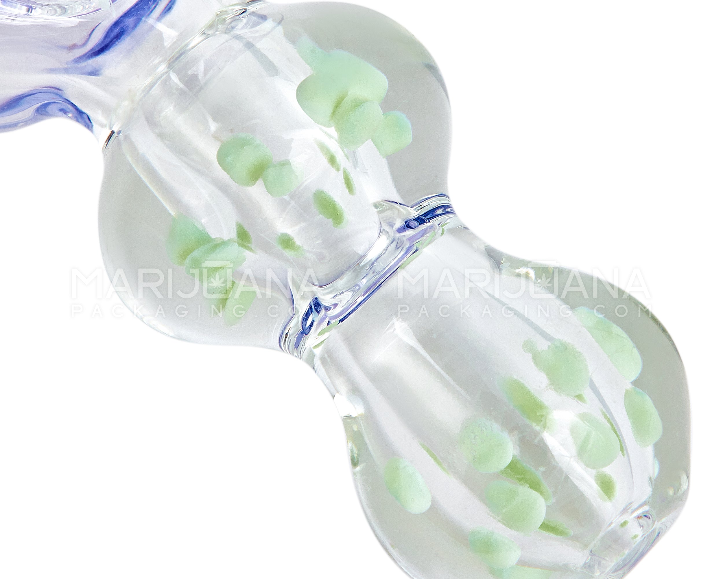 Swirl Bulged Spoon Hand Pipe | 4in Long - Thick Glass - Assorted - 3