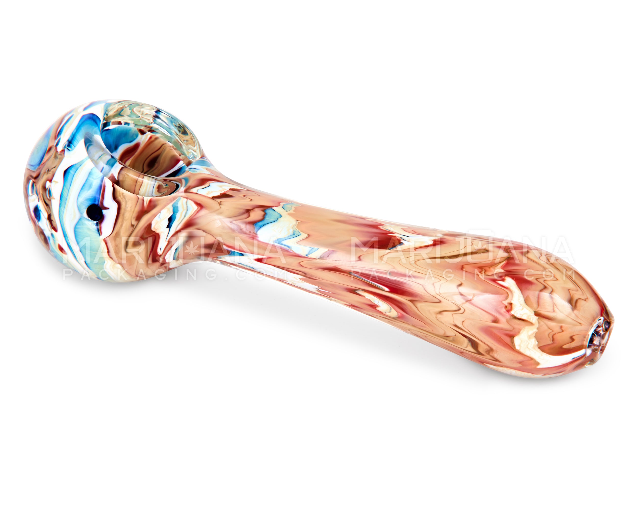 Melted Print Spoon Hand Pipe | 5.5in Long - Glass - Assorted - 6