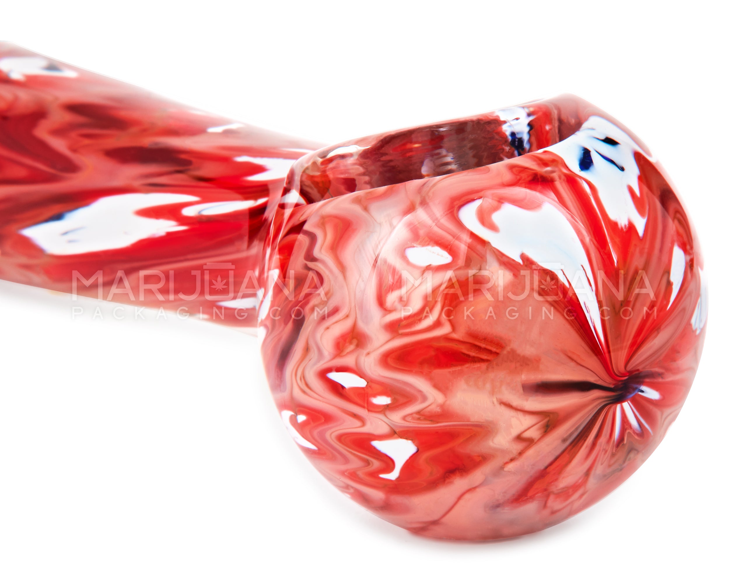 Melted Print Spoon Hand Pipe | 5.5in Long - Glass - Assorted - 4