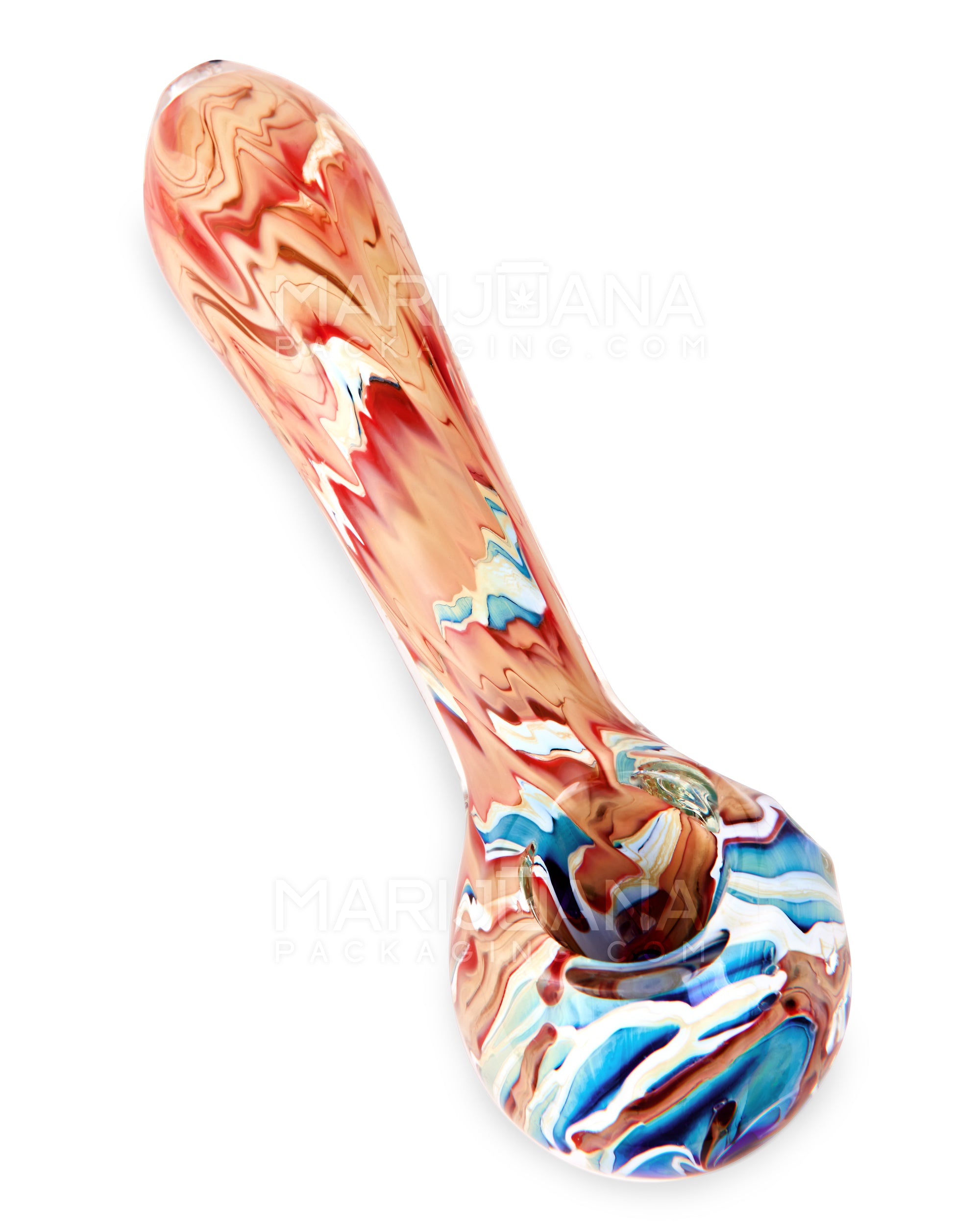 Melted Print Spoon Hand Pipe | 5.5in Long - Glass - Assorted - 1