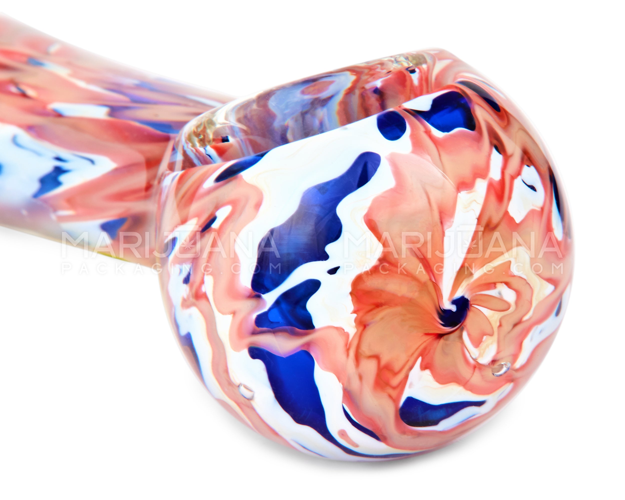 Melted Print Spoon Hand Pipe | 5.5in Long - Glass - Assorted - 5