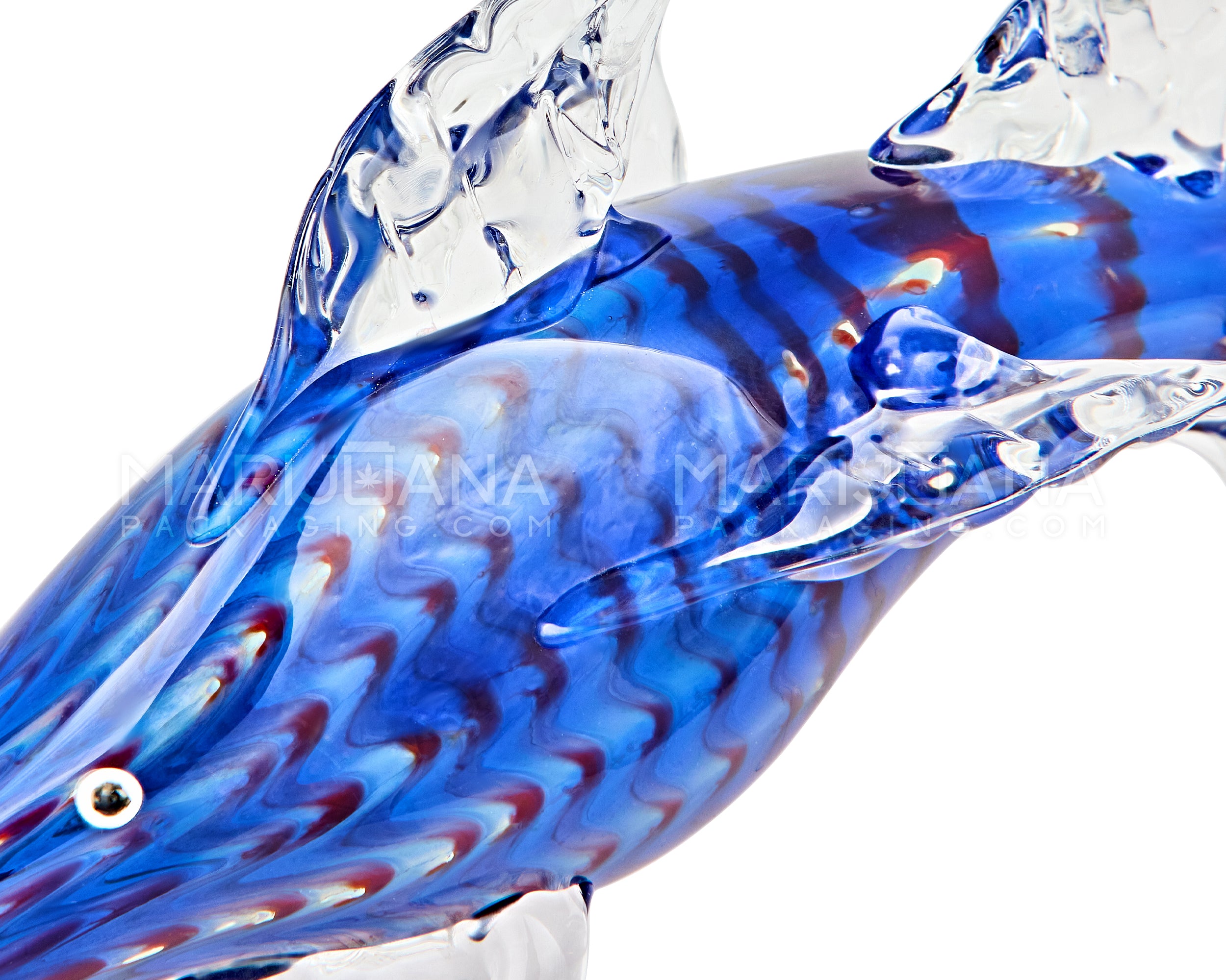 Mixed Fumed Dolphin Hand Pipe | 8in Long - Glass - Assorted - 7