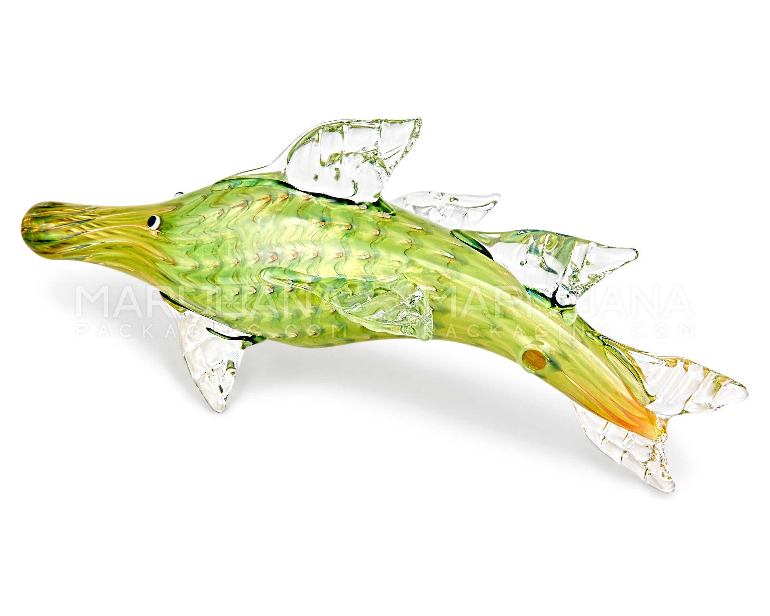 Mixed Fumed Dolphin Hand Pipe | 8in Long - Glass - Assorted - 3
