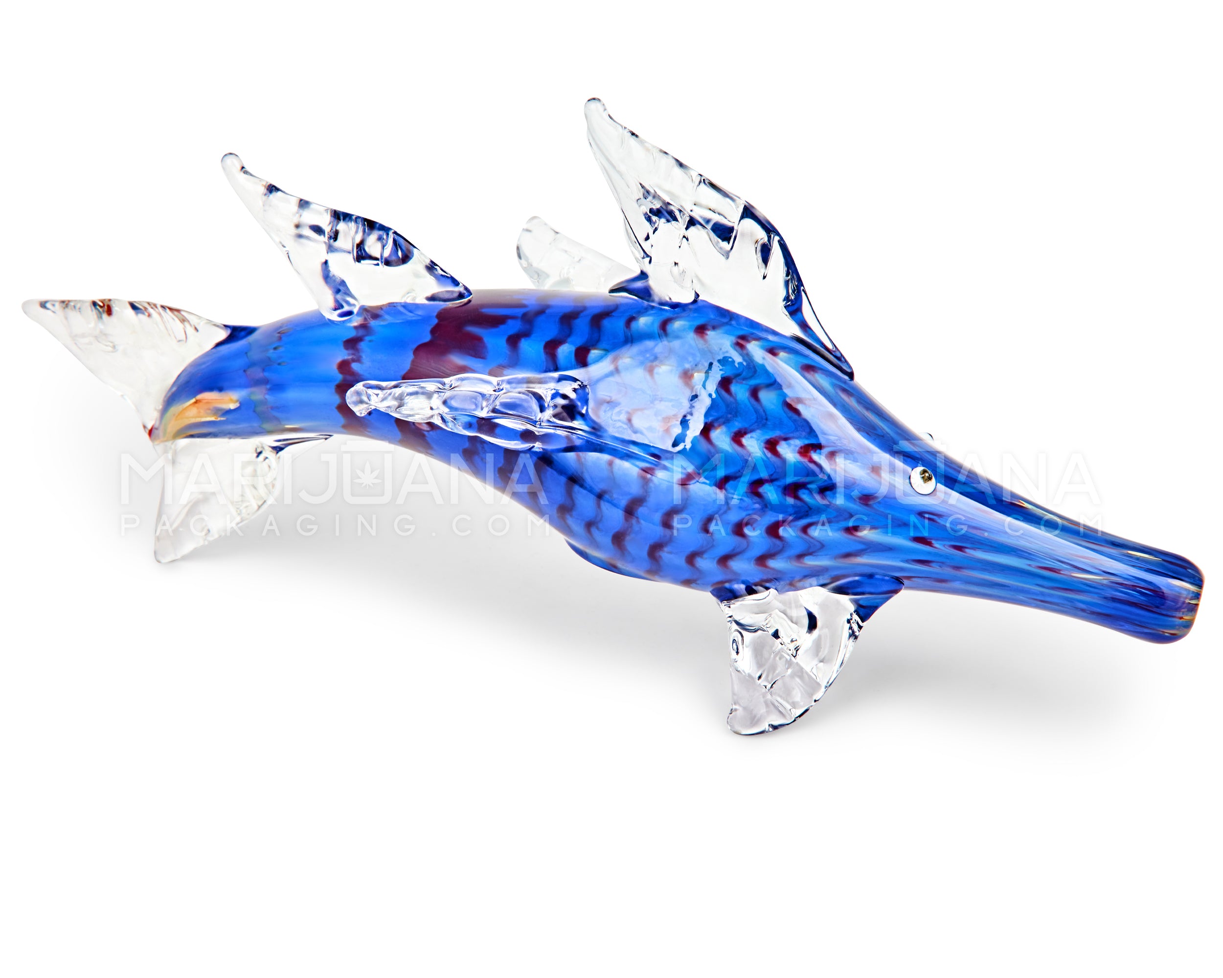 Mixed Fumed Dolphin Hand Pipe | 8in Long - Glass - Assorted - 8