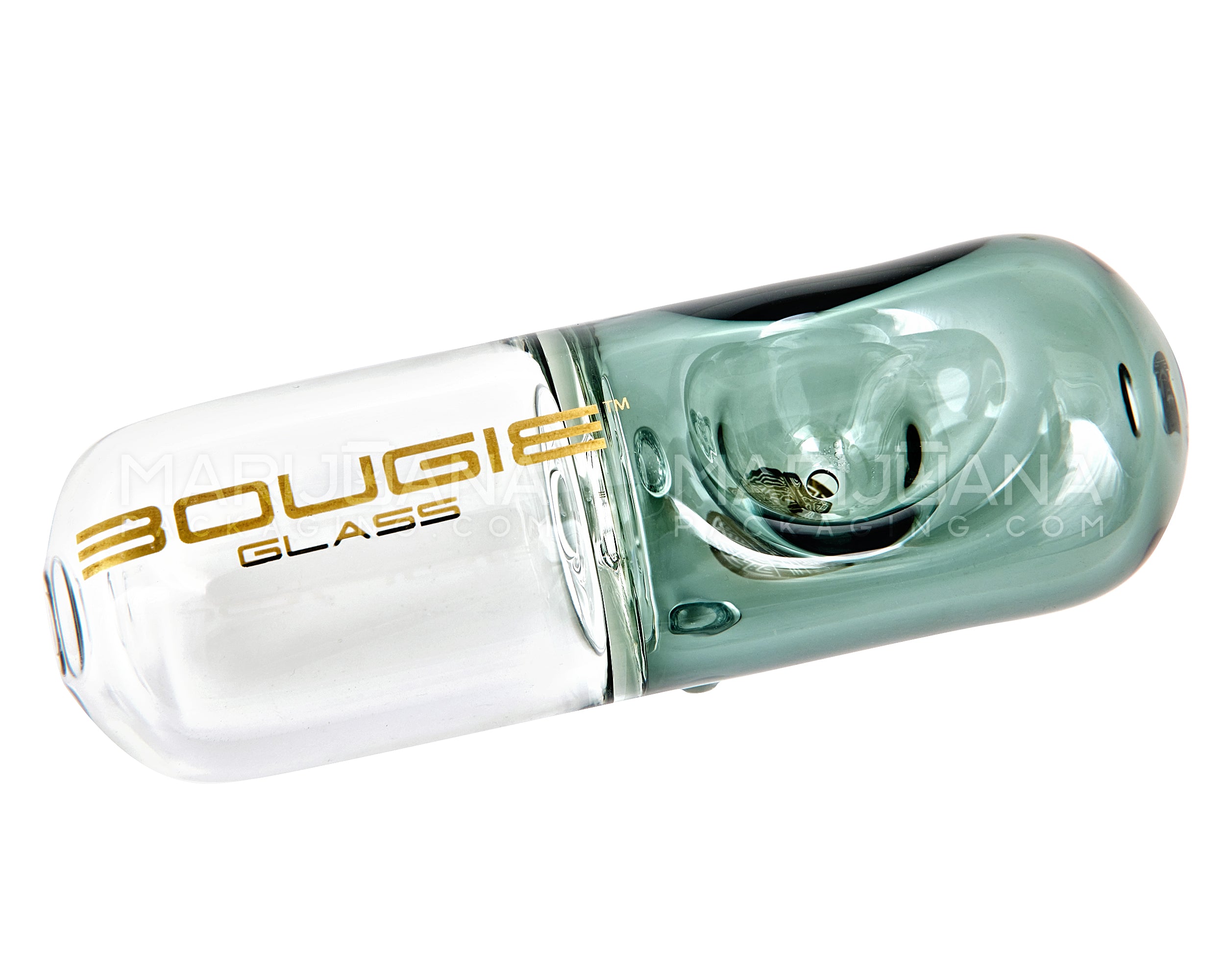 BOUGIE | Pill Steamroller Hand Pipe | 4.5in Long - Glass - Smoke - 6