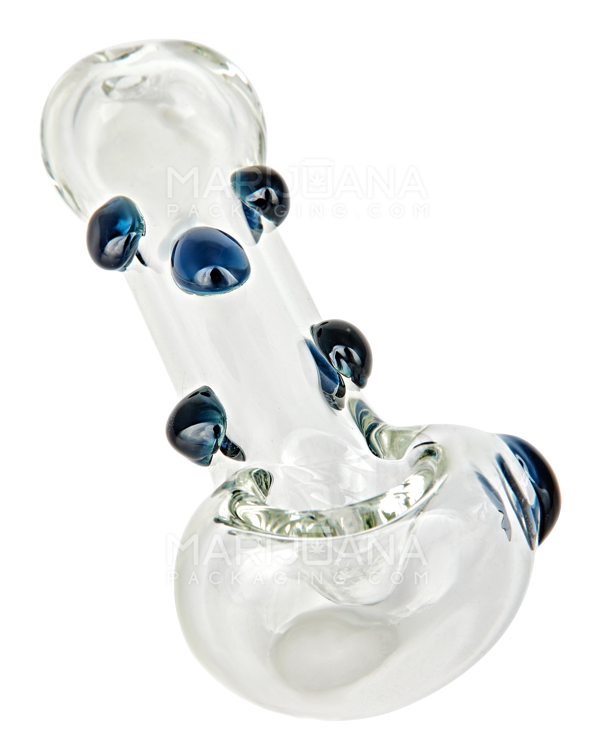 Spoon Hand Pipe w/ Multi Knockers | 4.5in Long - Glass - Assorted - 8