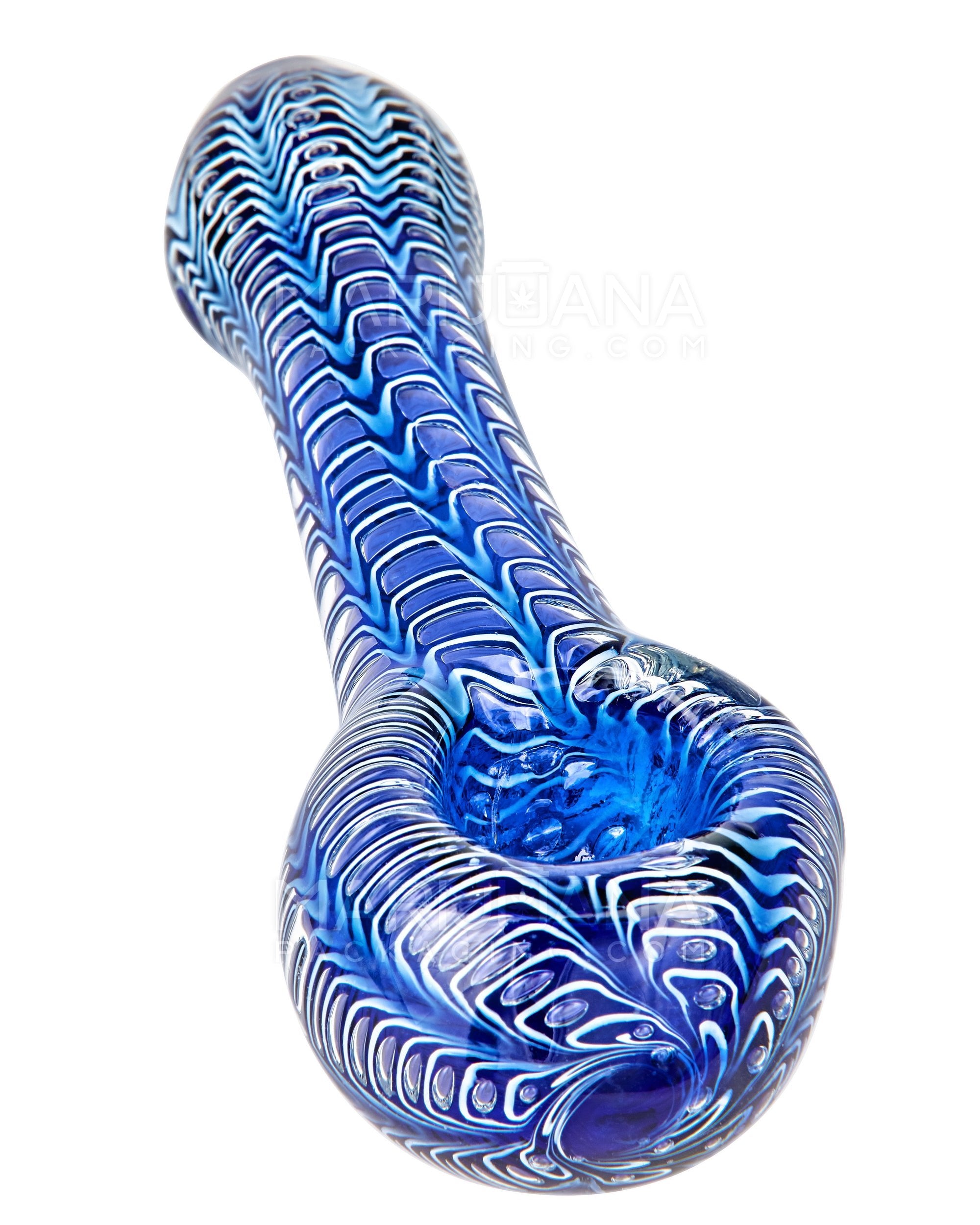 Raked Spoon Hand Pipe w/ Bubble Trap | 4.5in Long - Thick Glass - Assorted - 1