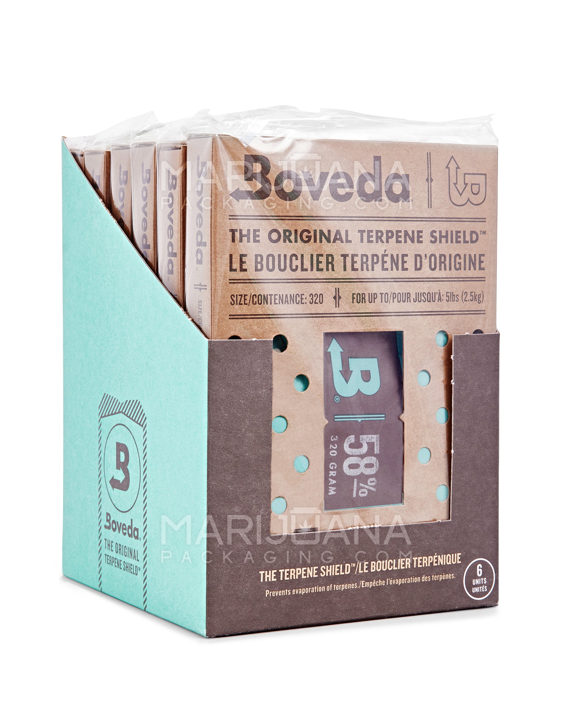BOVEDA | Humidity Control Packs | 320 Grams - 58% - 6 Count - 1