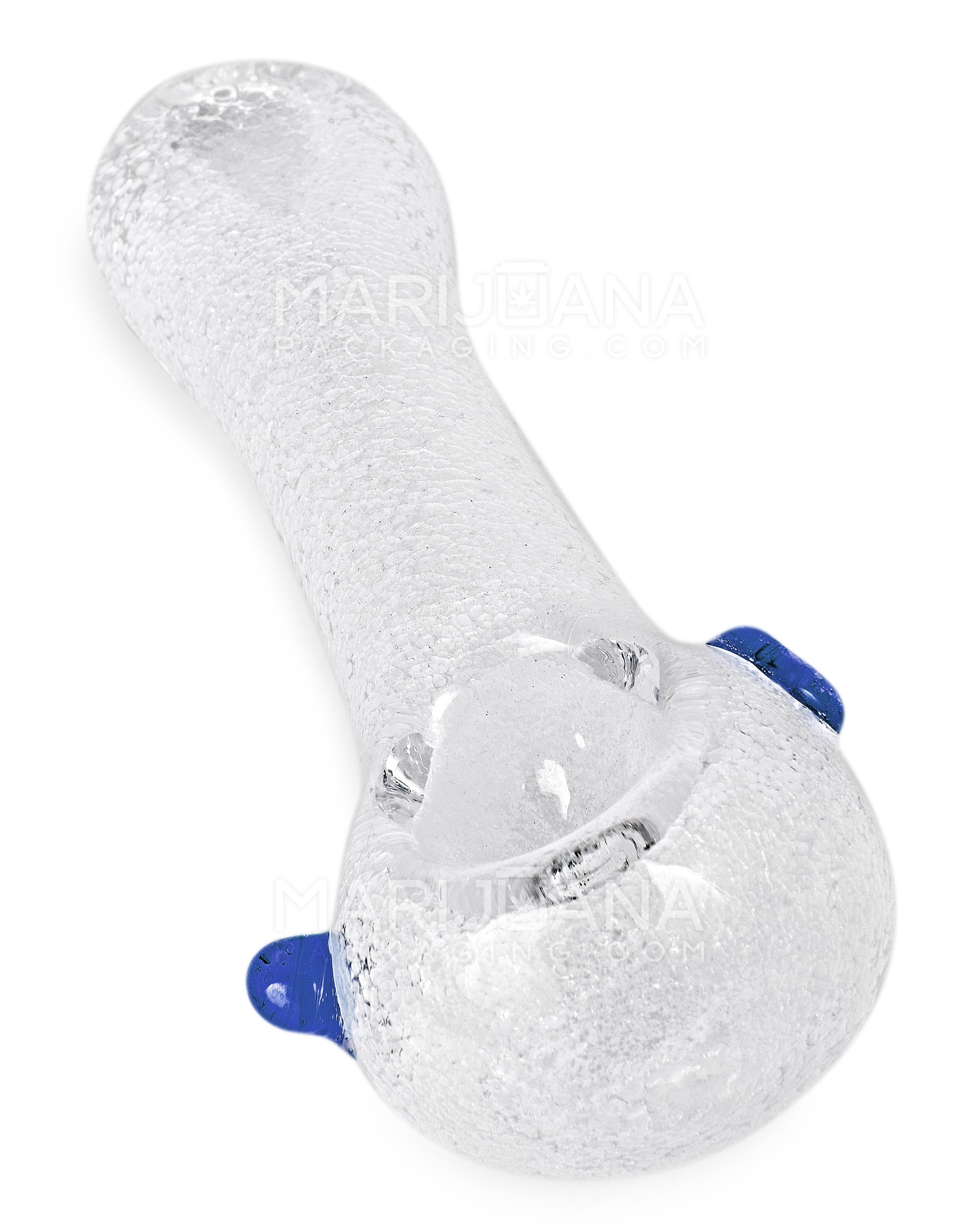 Glow-in-the-Dark | Spiral Spoon Hand Pipe | 4in Long - Glass - Assorted