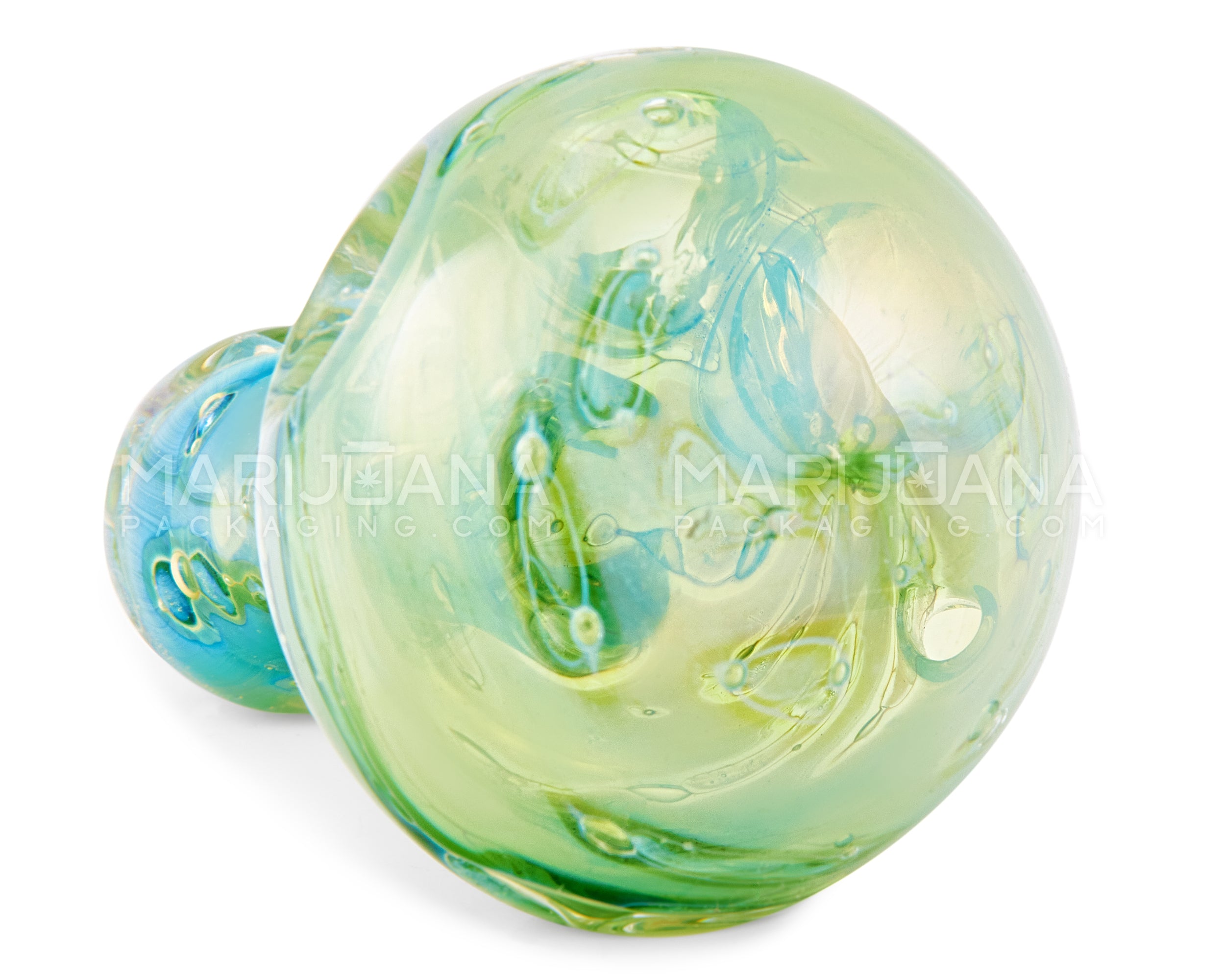 Triple Bowl | Bubble Trap Multi Fumed Spoon Hand Pipe | 4.5in Long - Glass - Assorted - 4