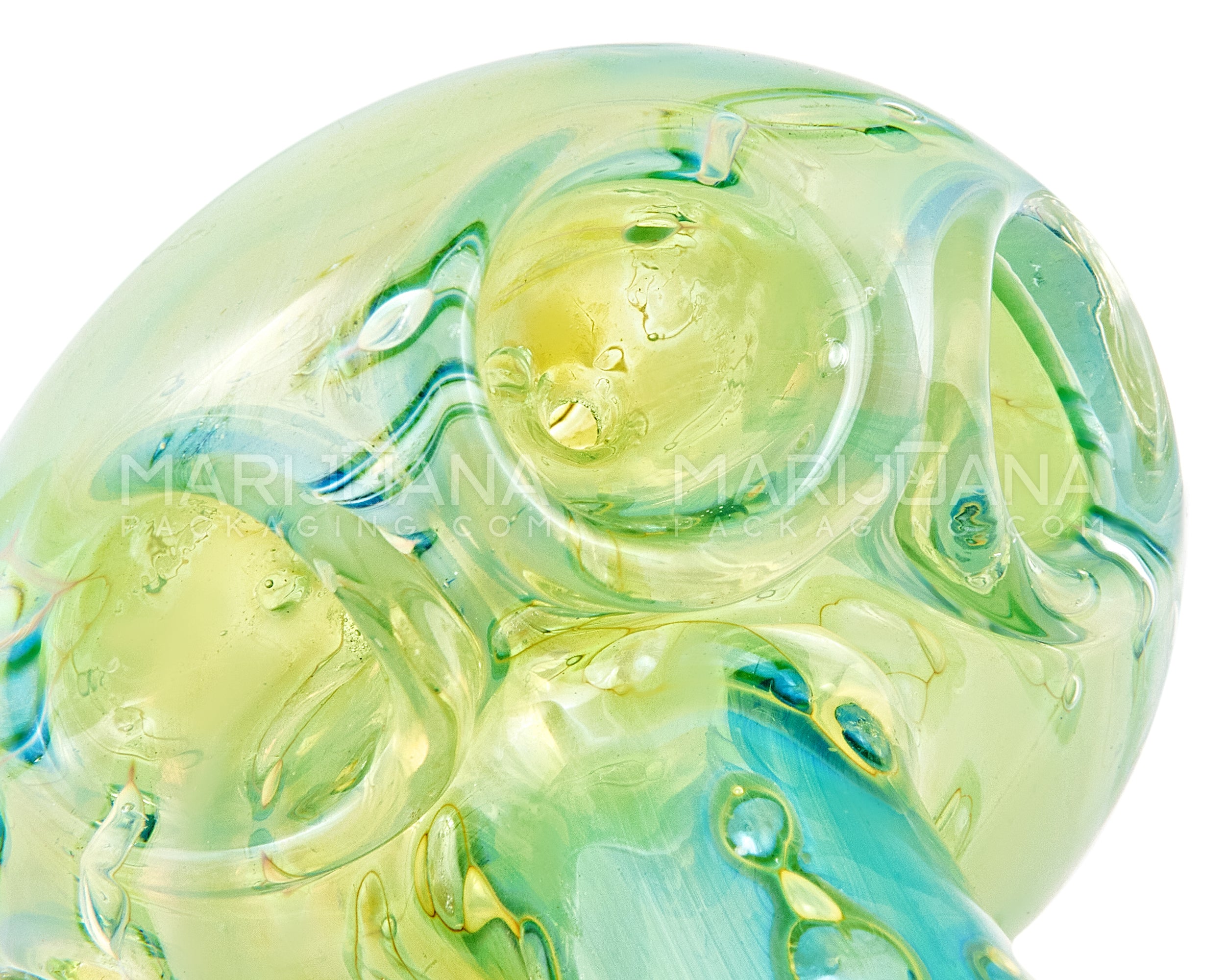 Triple Bowl | Bubble Trap Multi Fumed Spoon Hand Pipe | 4.5in Long - Glass - Assorted - 3