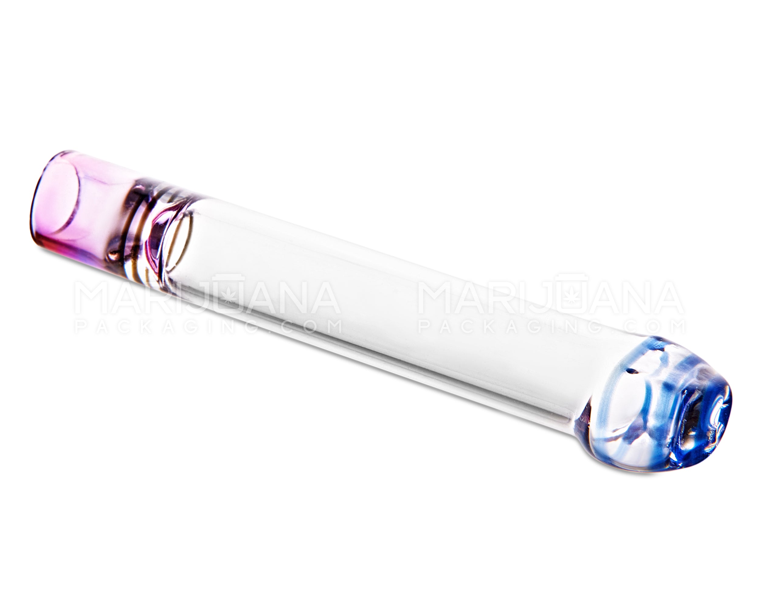 Assorted Striped & Fumed Chillum Hand Pipe | 3in Long - Glass - 7 Count - 6