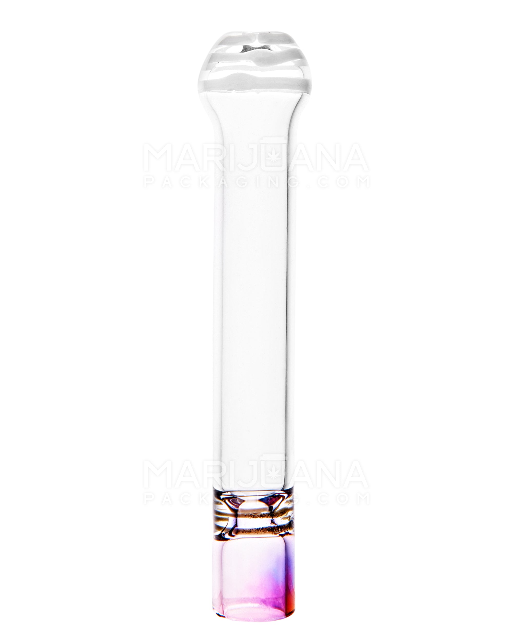 Assorted Striped & Fumed Chillum Hand Pipe | 3in Long - Glass - 7 Count - 10