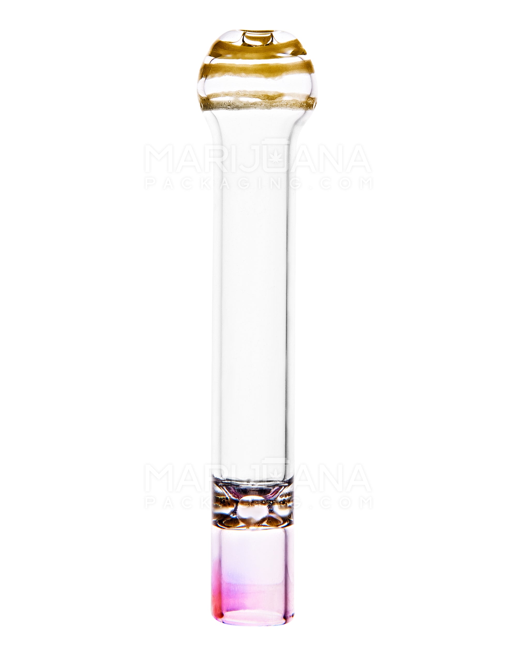 Assorted Striped & Fumed Chillum Hand Pipe | 3in Long - Glass - 7 Count - 9