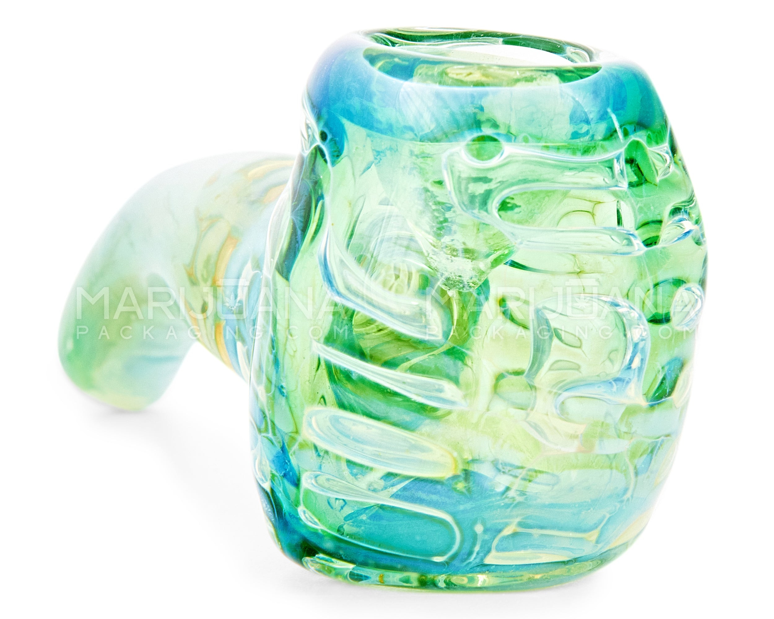 Bubble Trap & Frit Sherlock Hand Pipe | 5in Long - Glass - Assorted - 8