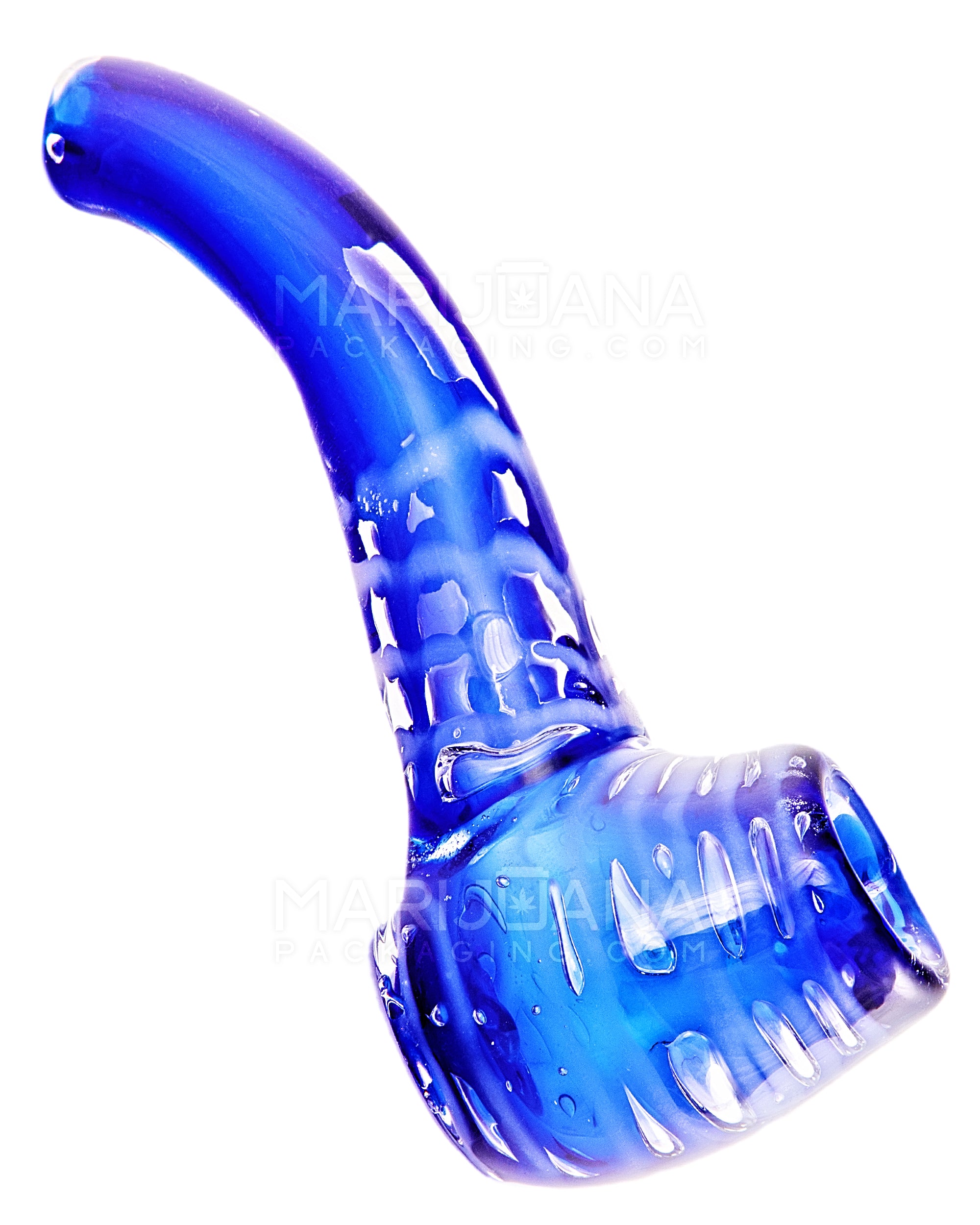 Bubble Trap & Frit Sherlock Hand Pipe | 5in Long - Glass - Assorted - 14