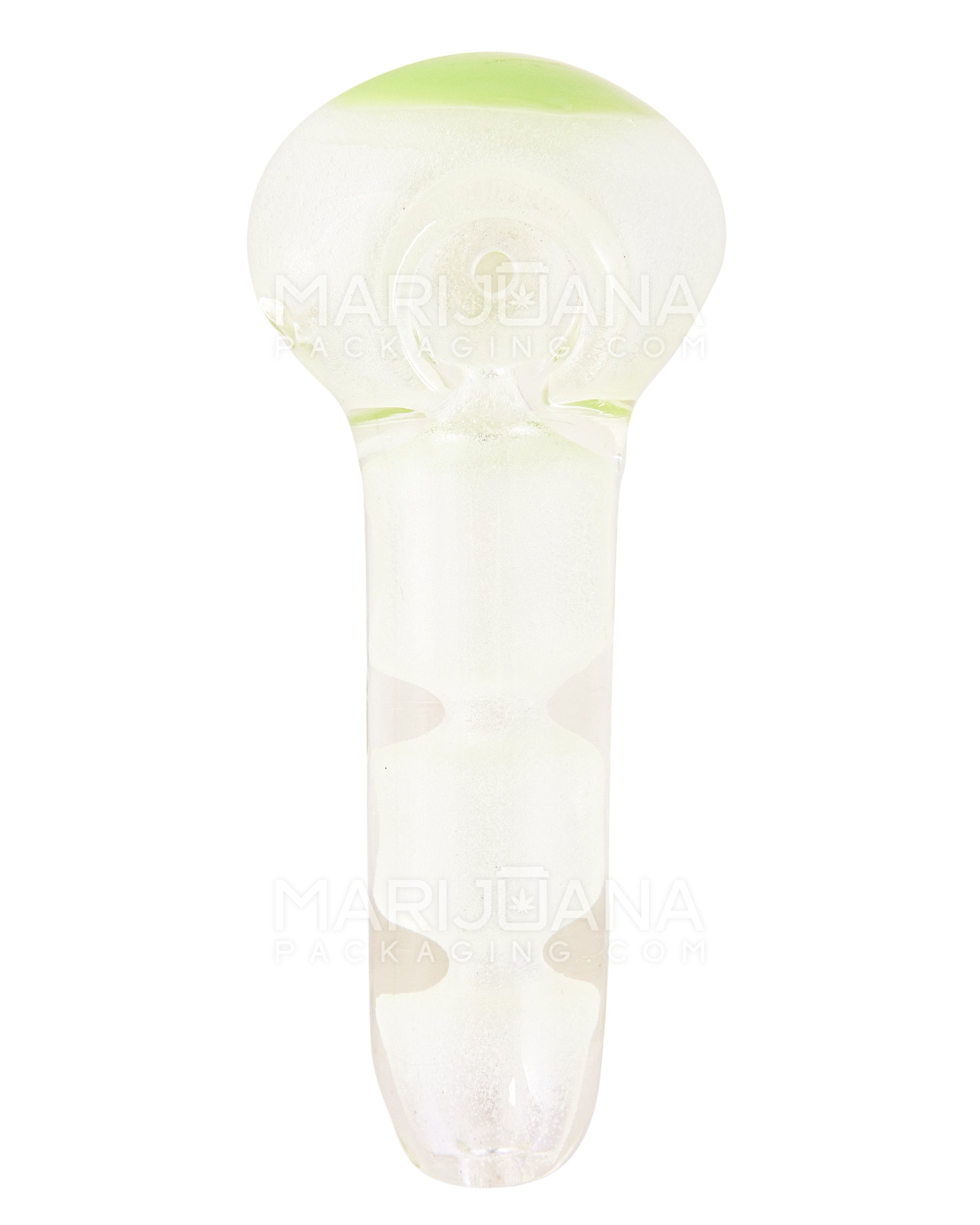 Glow-in-the-Dark | Marshmallow Block Spoon Hand Pipe | 5in Long - Glass - Slime - 2