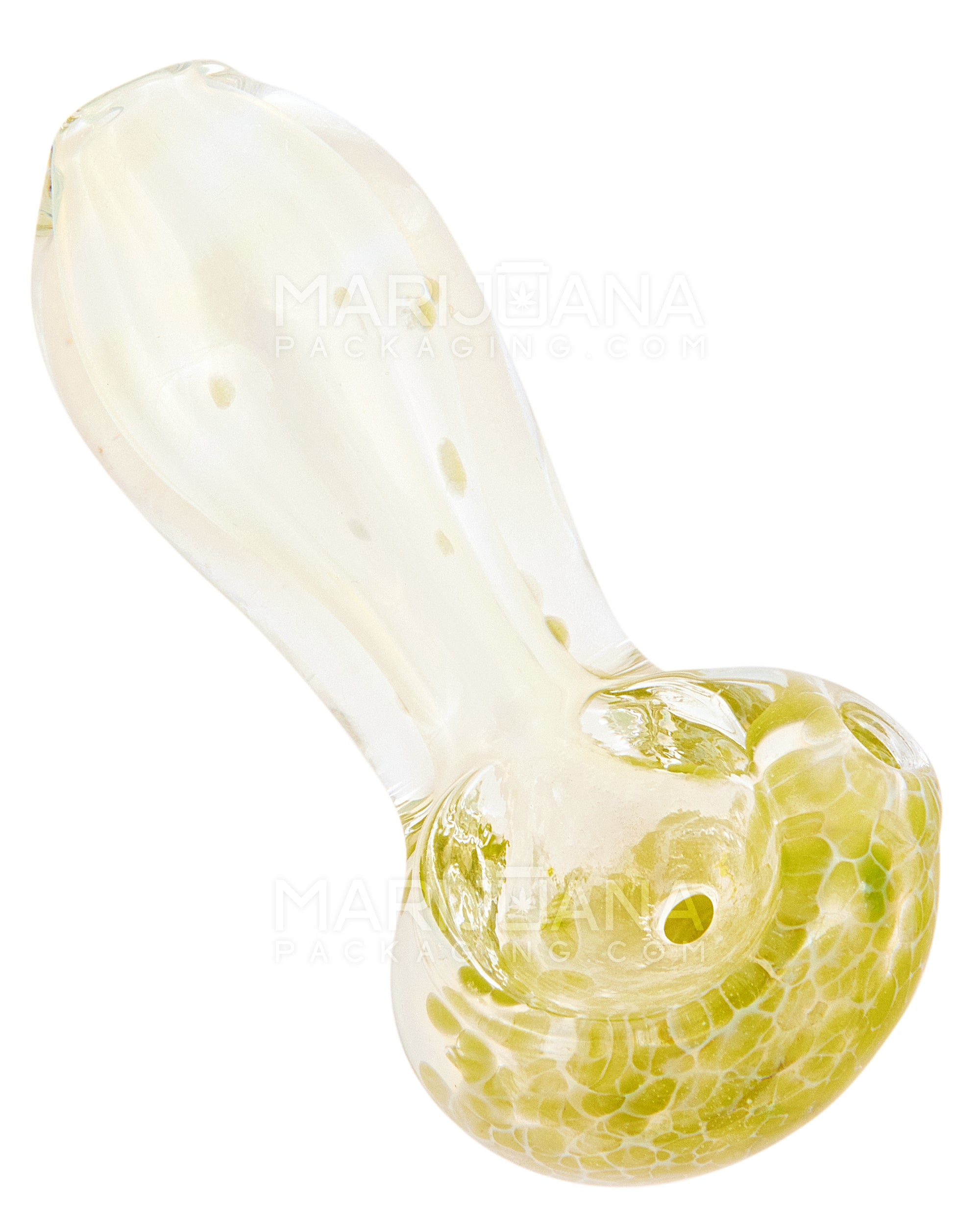 Frit & Gold Fumed Spoon Hand Pipe | 2.5in Long - Glass - Assorted - 6