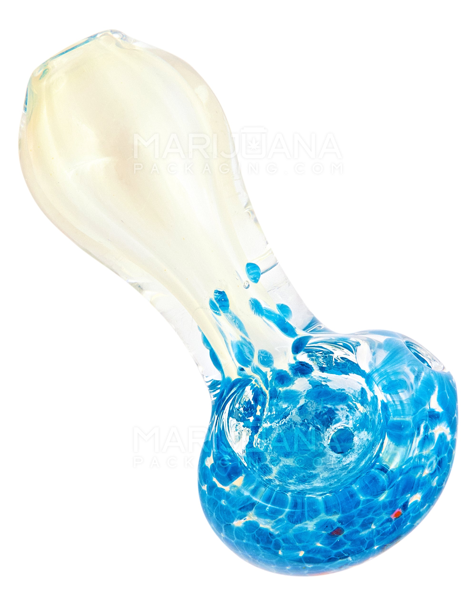Frit & Gold Fumed Spoon Hand Pipe | 2.5in Long - Glass - Assorted - 1