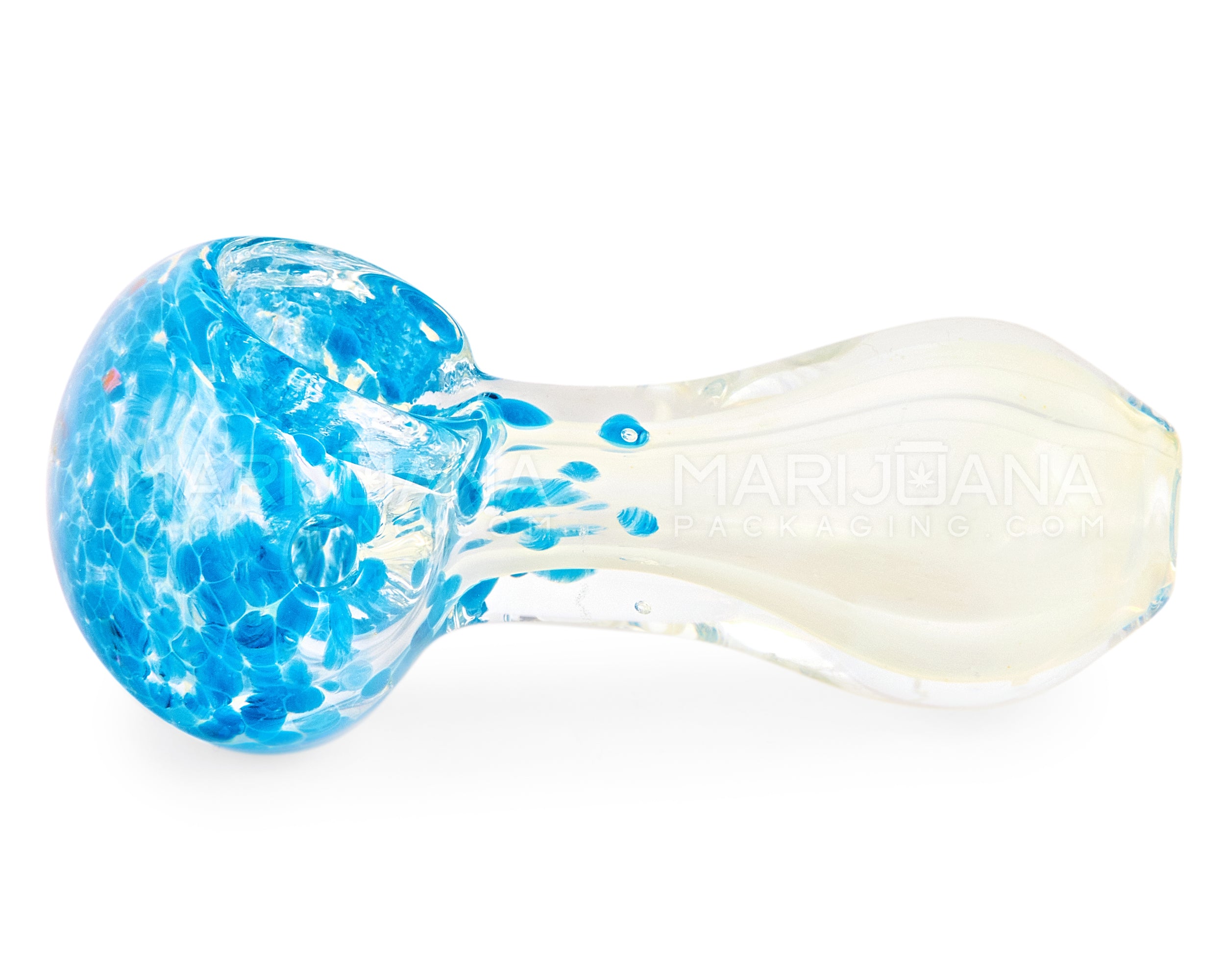 Frit & Gold Fumed Spoon Hand Pipe | 2.5in Long - Glass - Assorted - 4