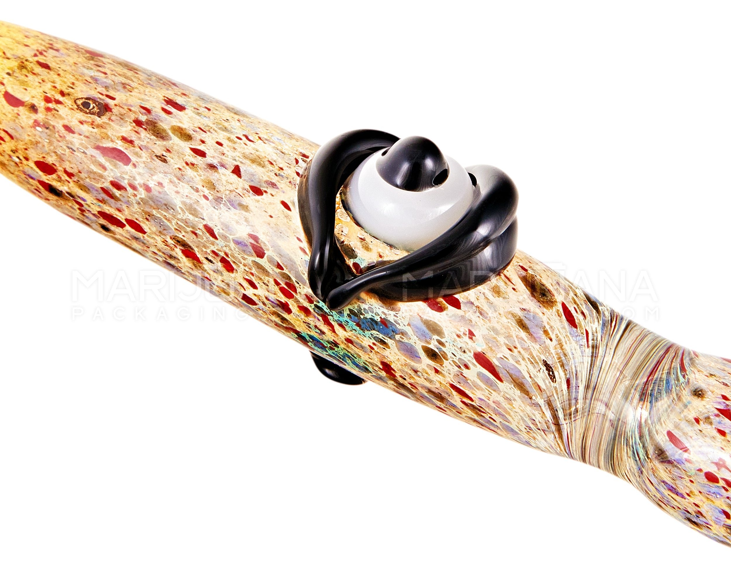 Cyclops Speckled & Gold Fumed Chillum Hand Pipe | 4in Long - Glass - Assorted - 6