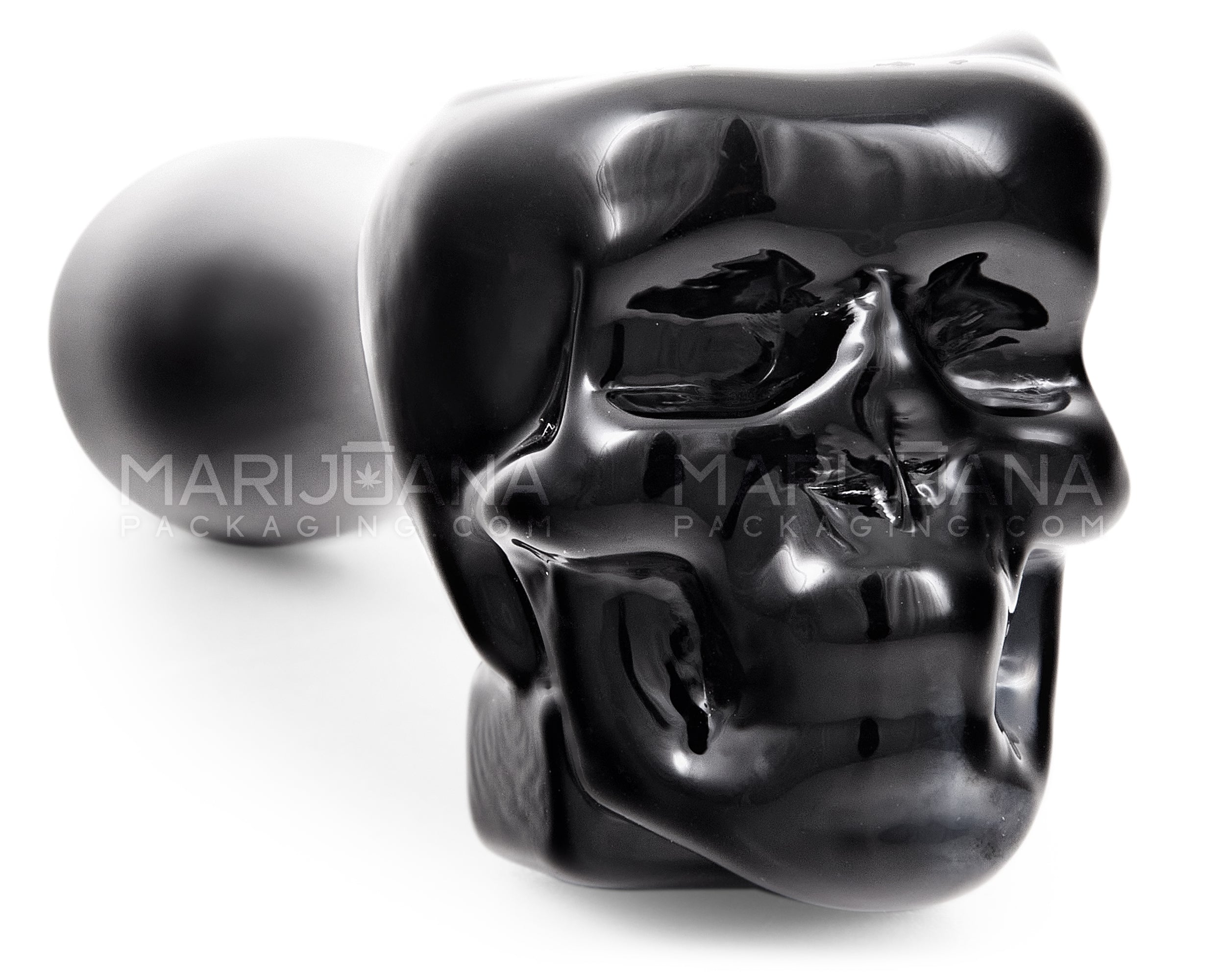 Skull Spoon Hand Pipe | 4in Long - Glass - Assorted - 3