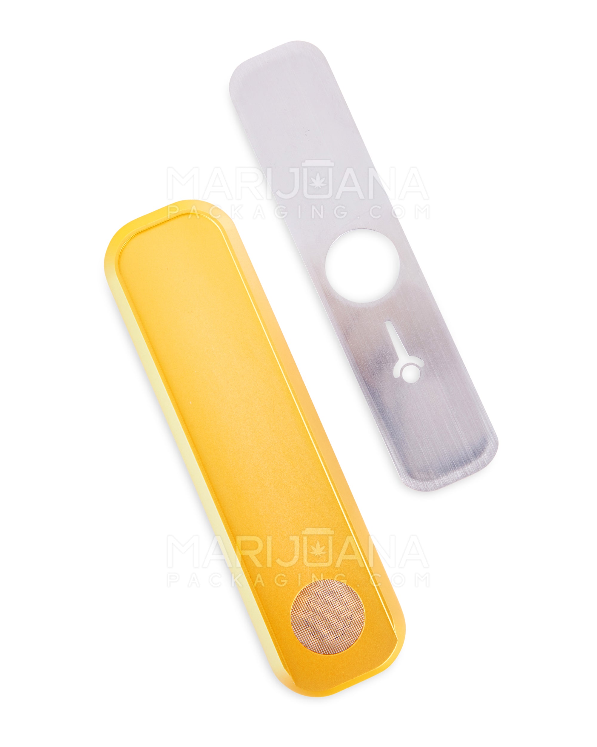 GENIUS PIPE | Mini Color Magnetic Slider Pipe | 5in Long - Metal - Gold - 5