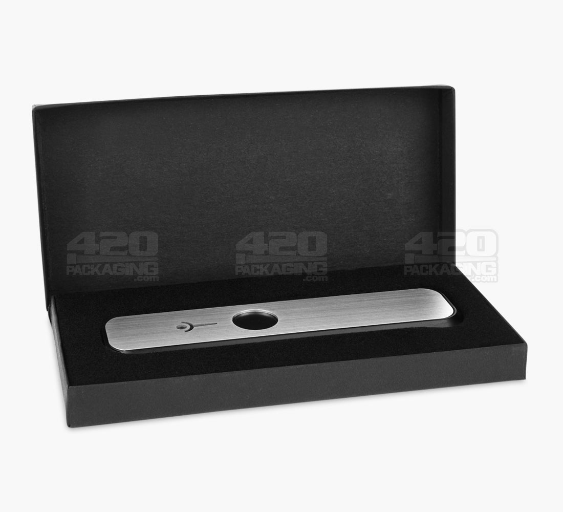 GENIUS PIPE | Classic Top Secret Magnetic Slider Pipe w/ Silver Slider | 6in Long - Metal - Black